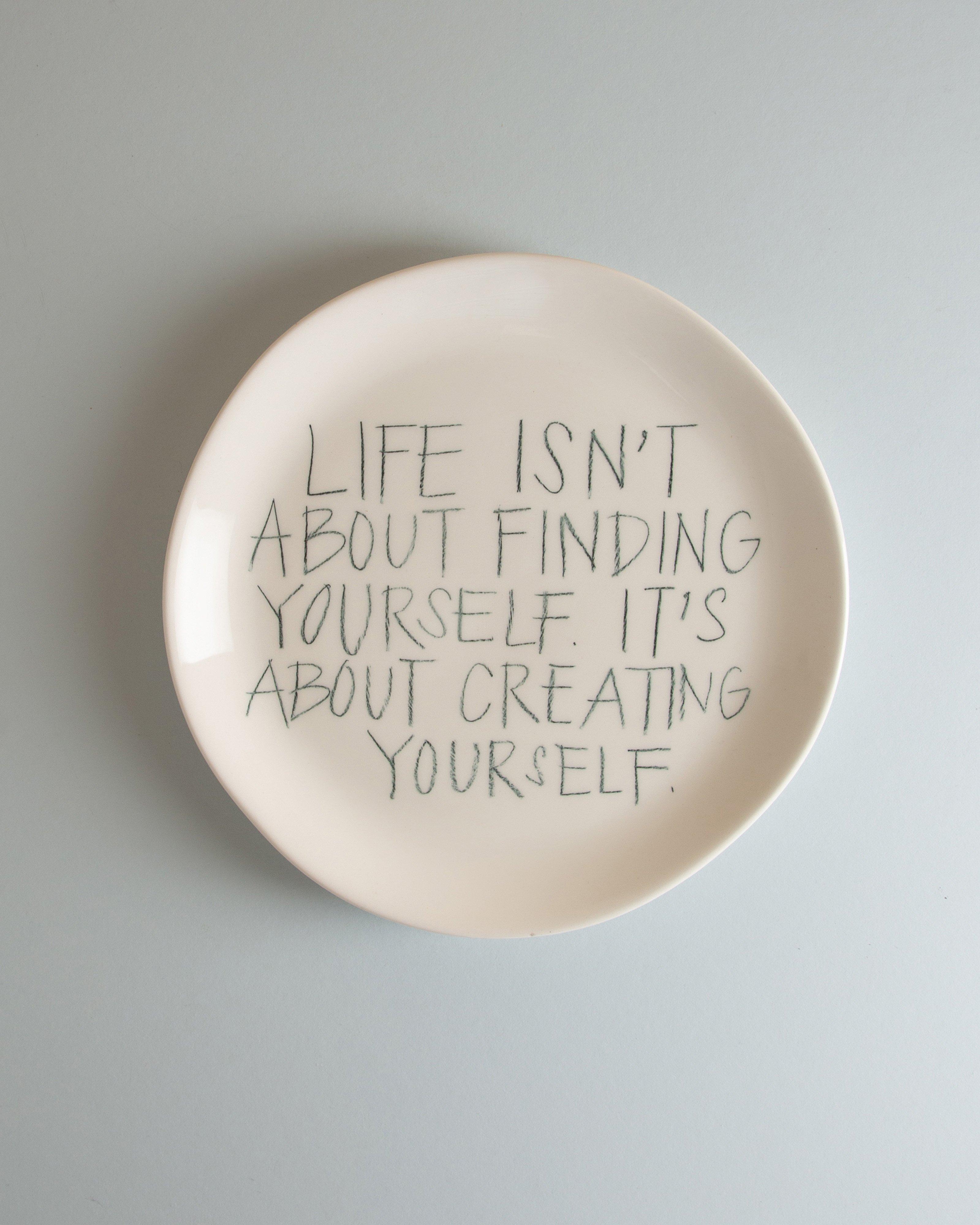 The Detailsmith "Finding Yourself" Side Plate -  White