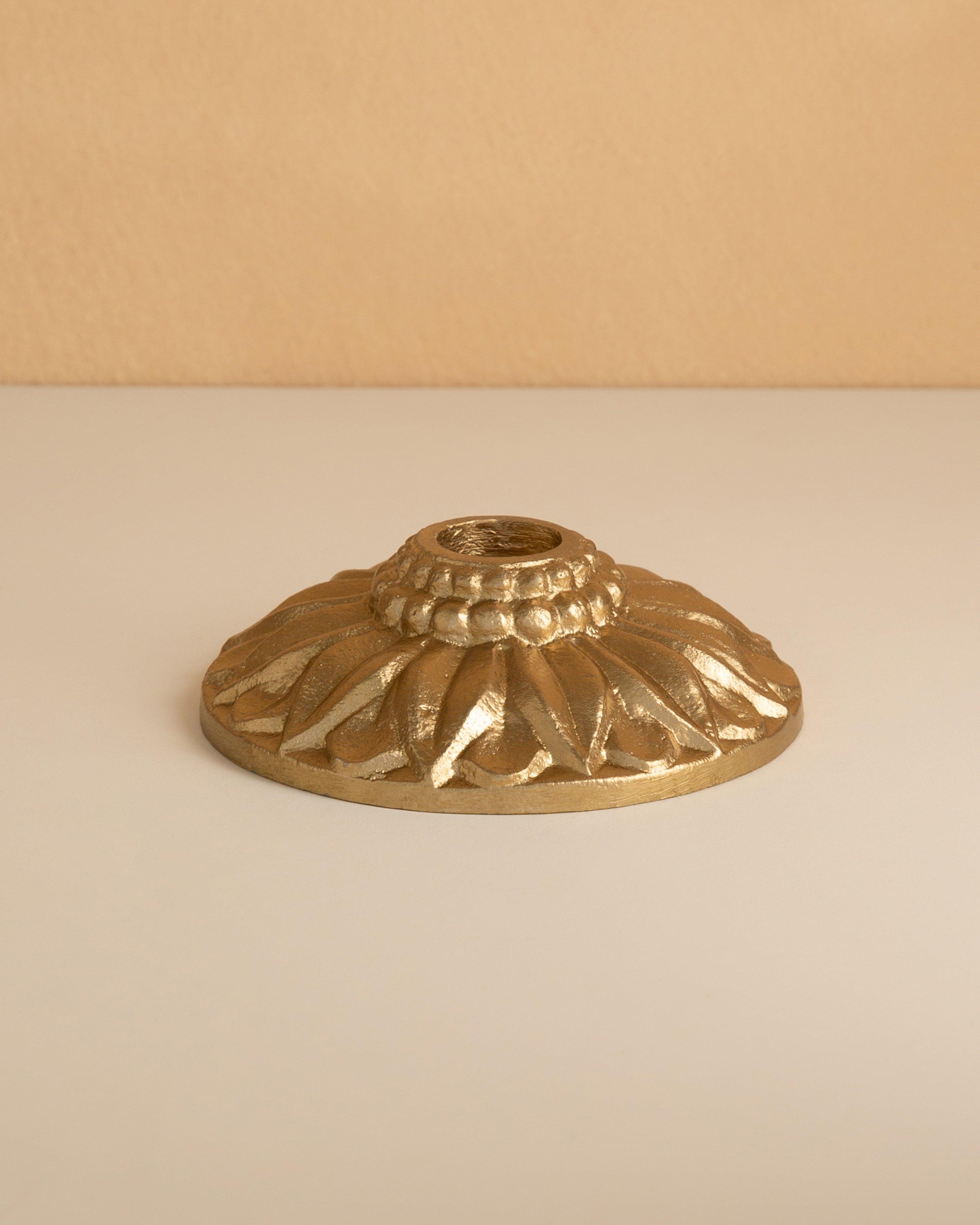 Sunflower Table Flower Candle Stand -  Gold