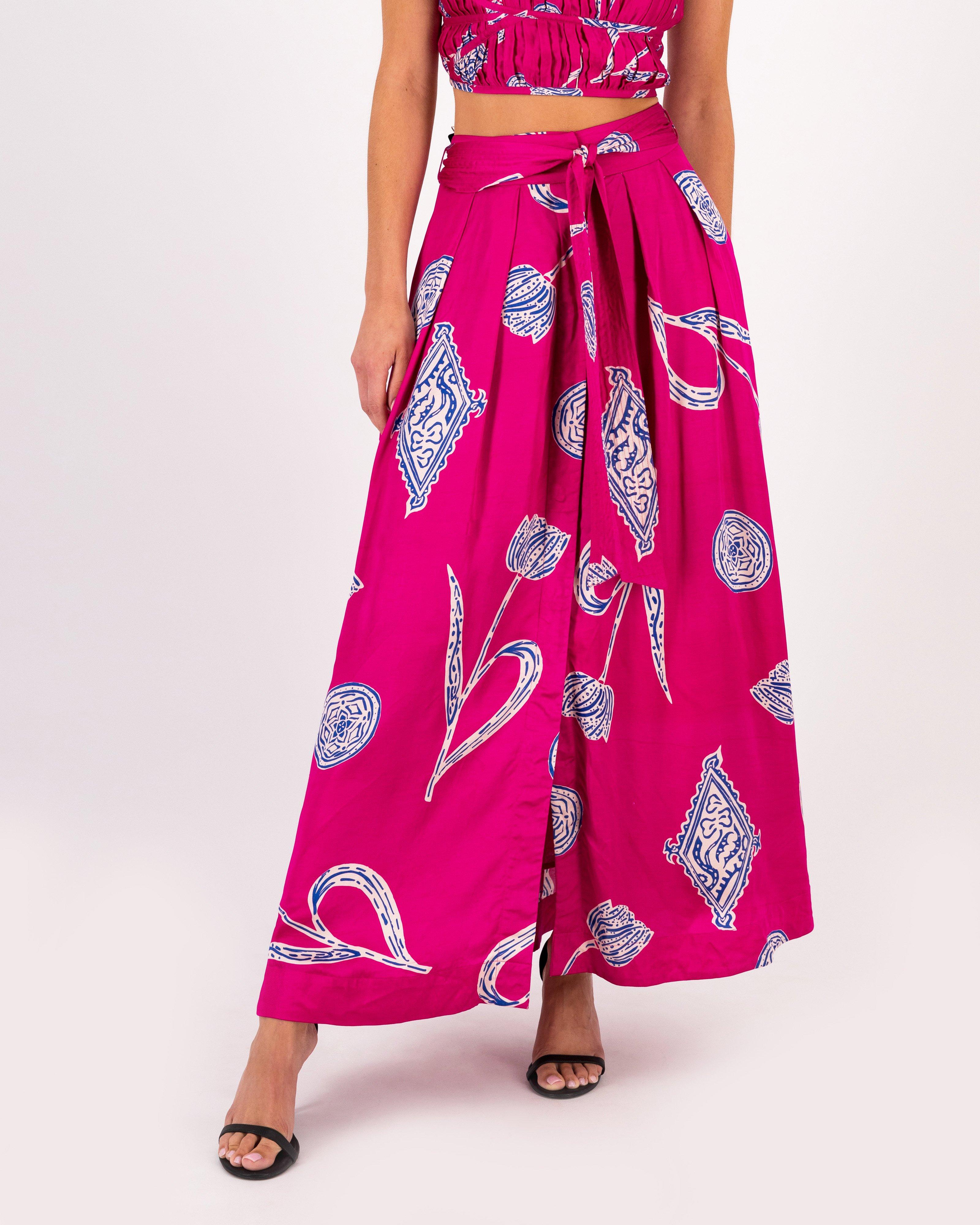 Marysol Printed Skirt -  Pink