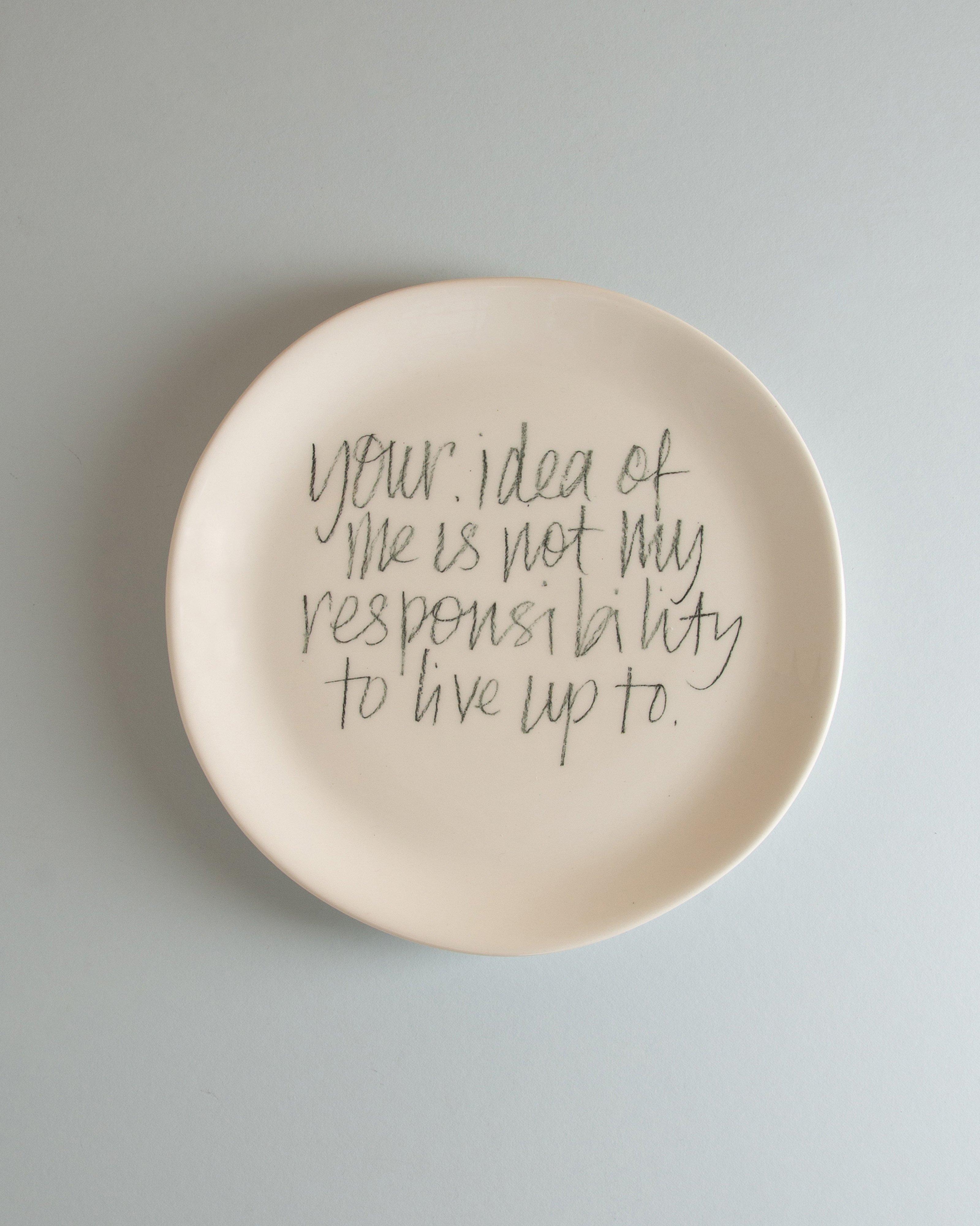 The Detailsmith "Your Idea" Side Plate -  White