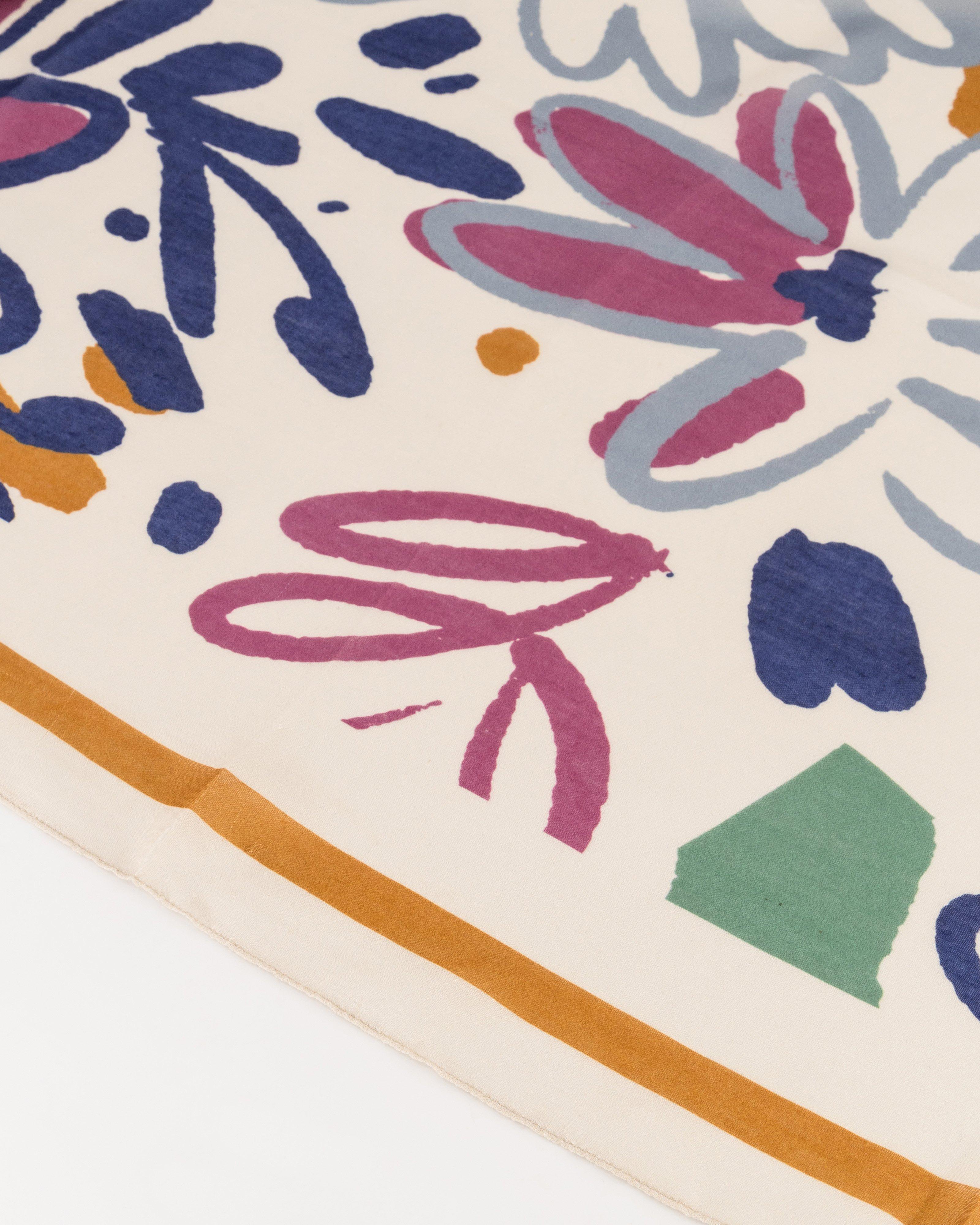 Women’s Zano Paintbrush Floral Print Scarf -  Plum