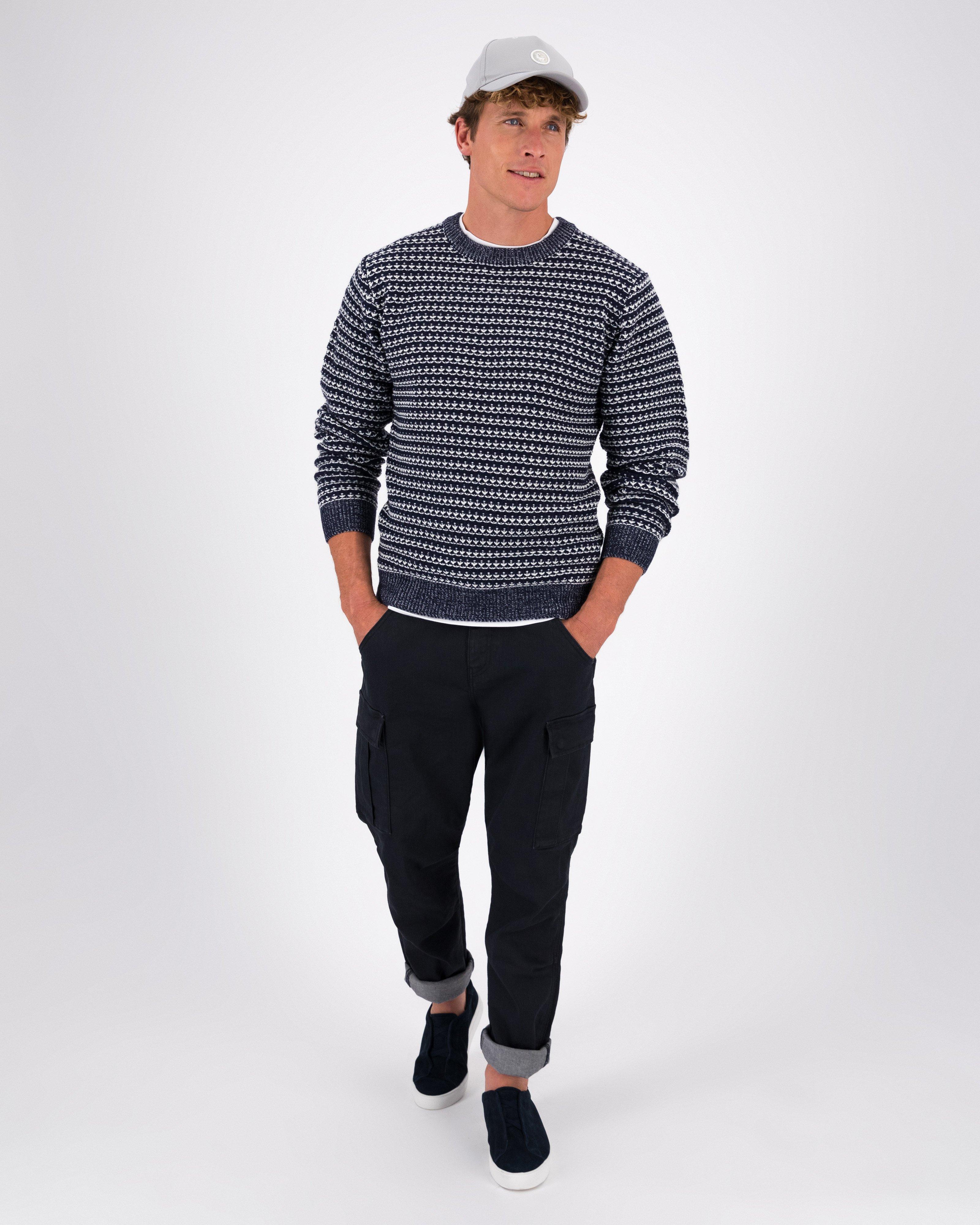 Men’s Ted Textured Chunky Knit -  Navy