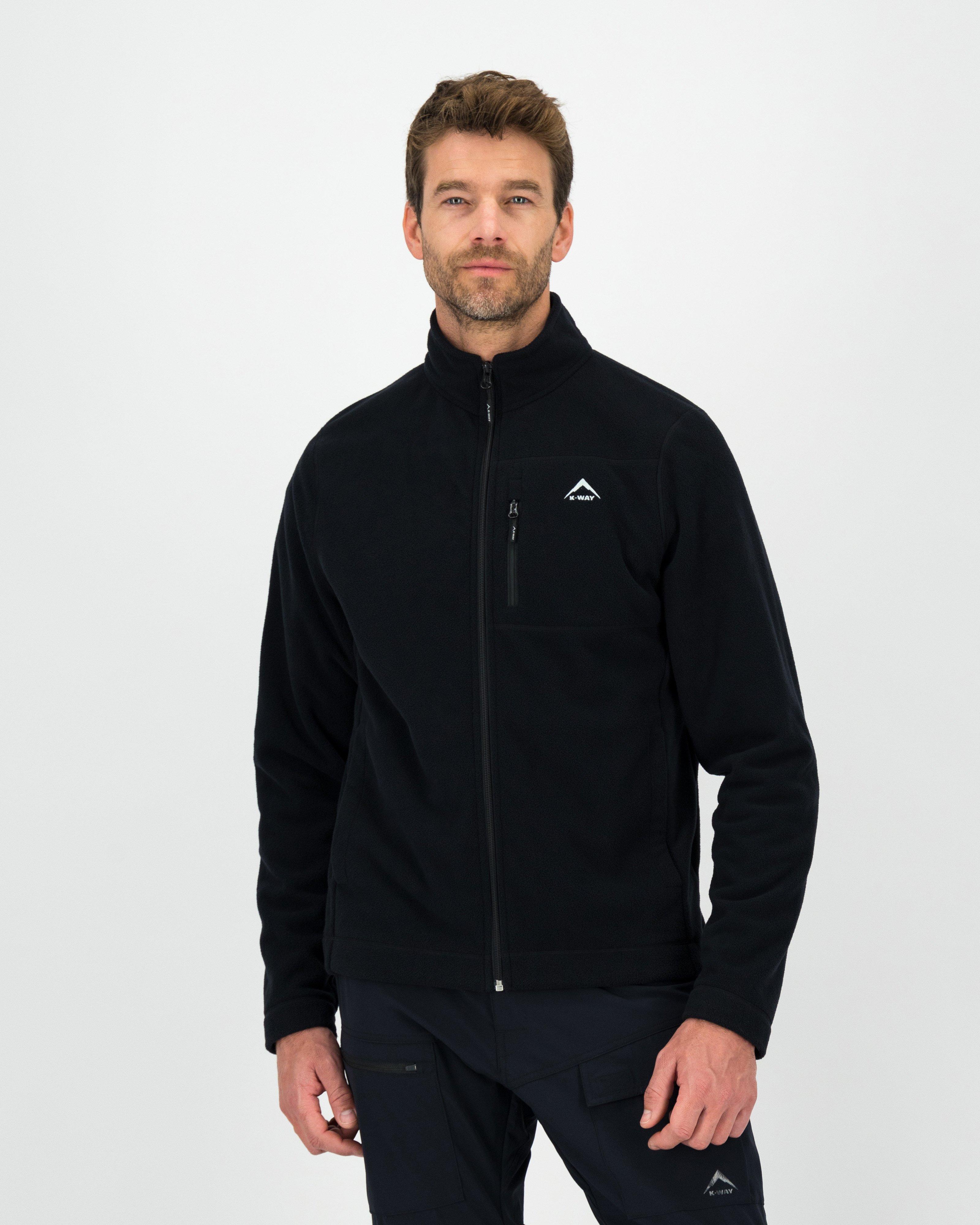 K-Way Men’s Marco 2.0 Brushed Fleece Jacket  -  Black