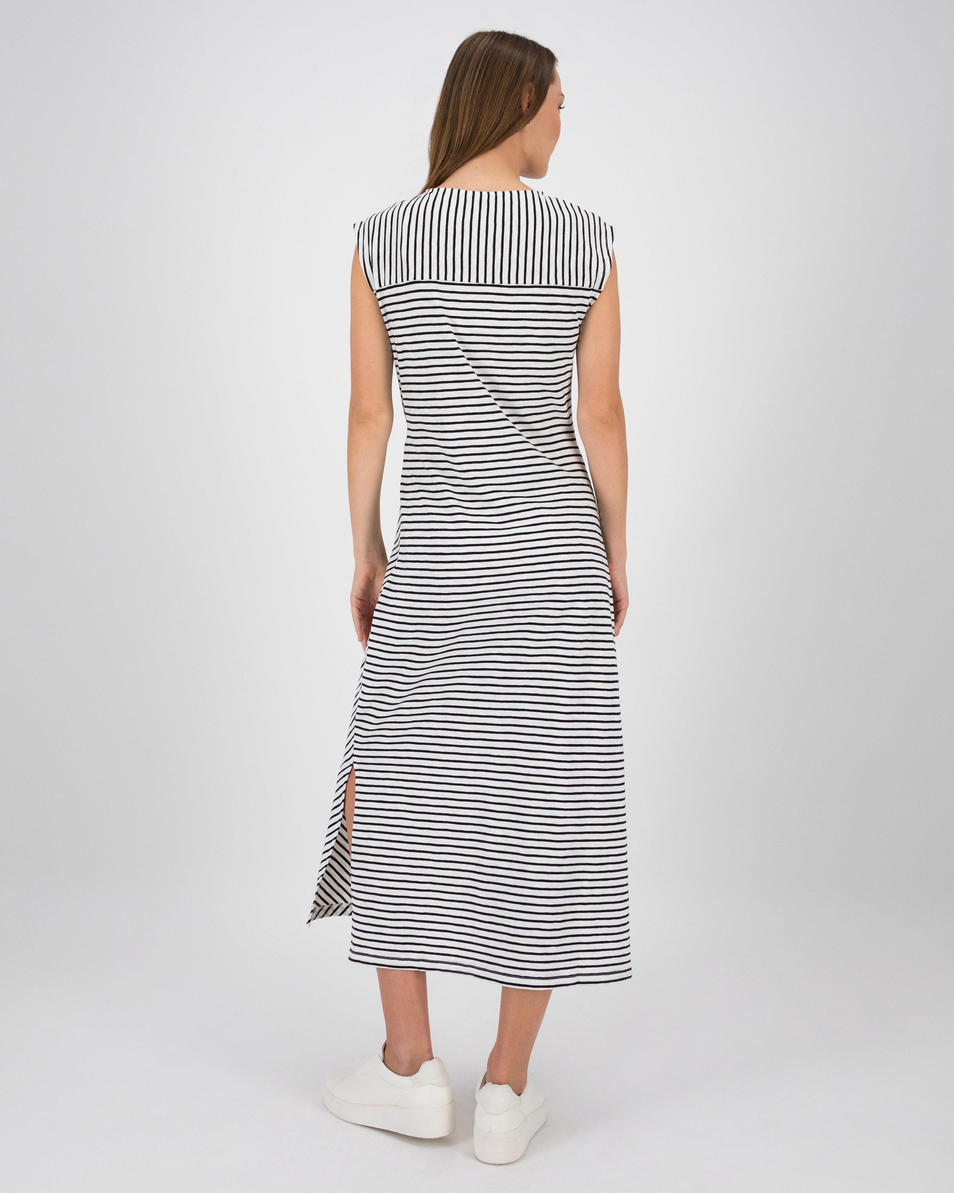 Emory Stripe Knit Dress -  Milk