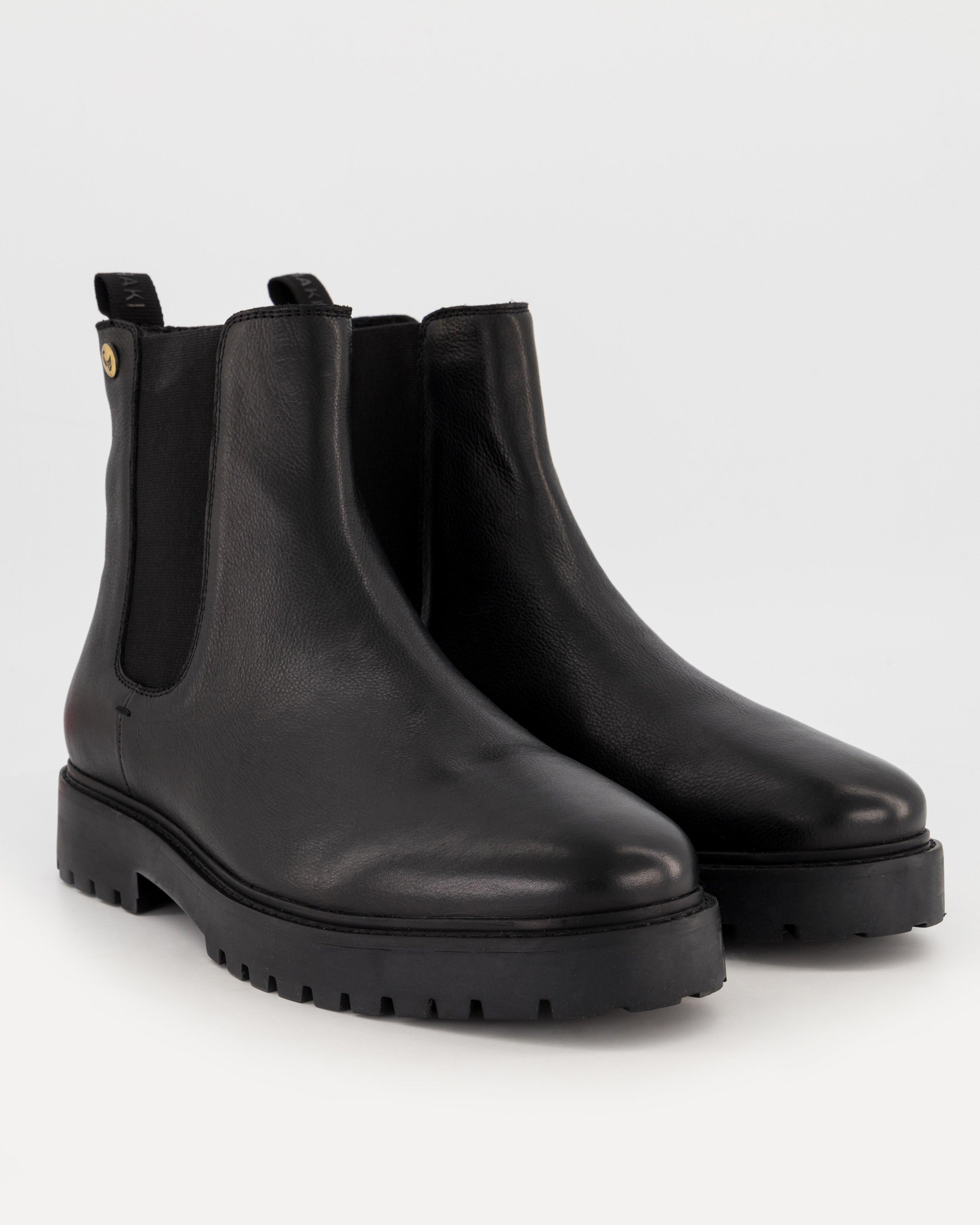 Men’s Harlon Chelsea Leather Boot -  Black