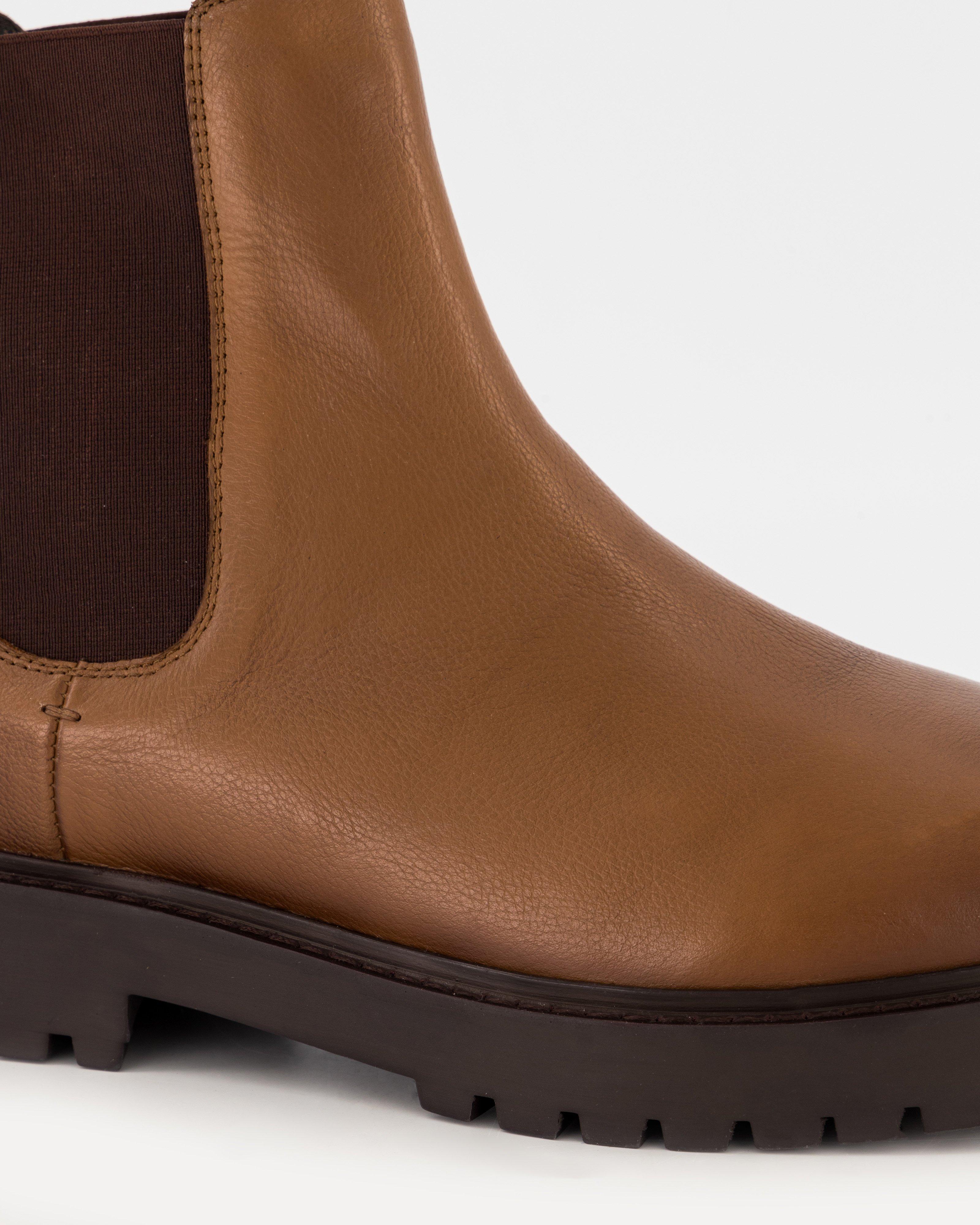 Men’s Harlon Chelsea Leather Boot -  Tan