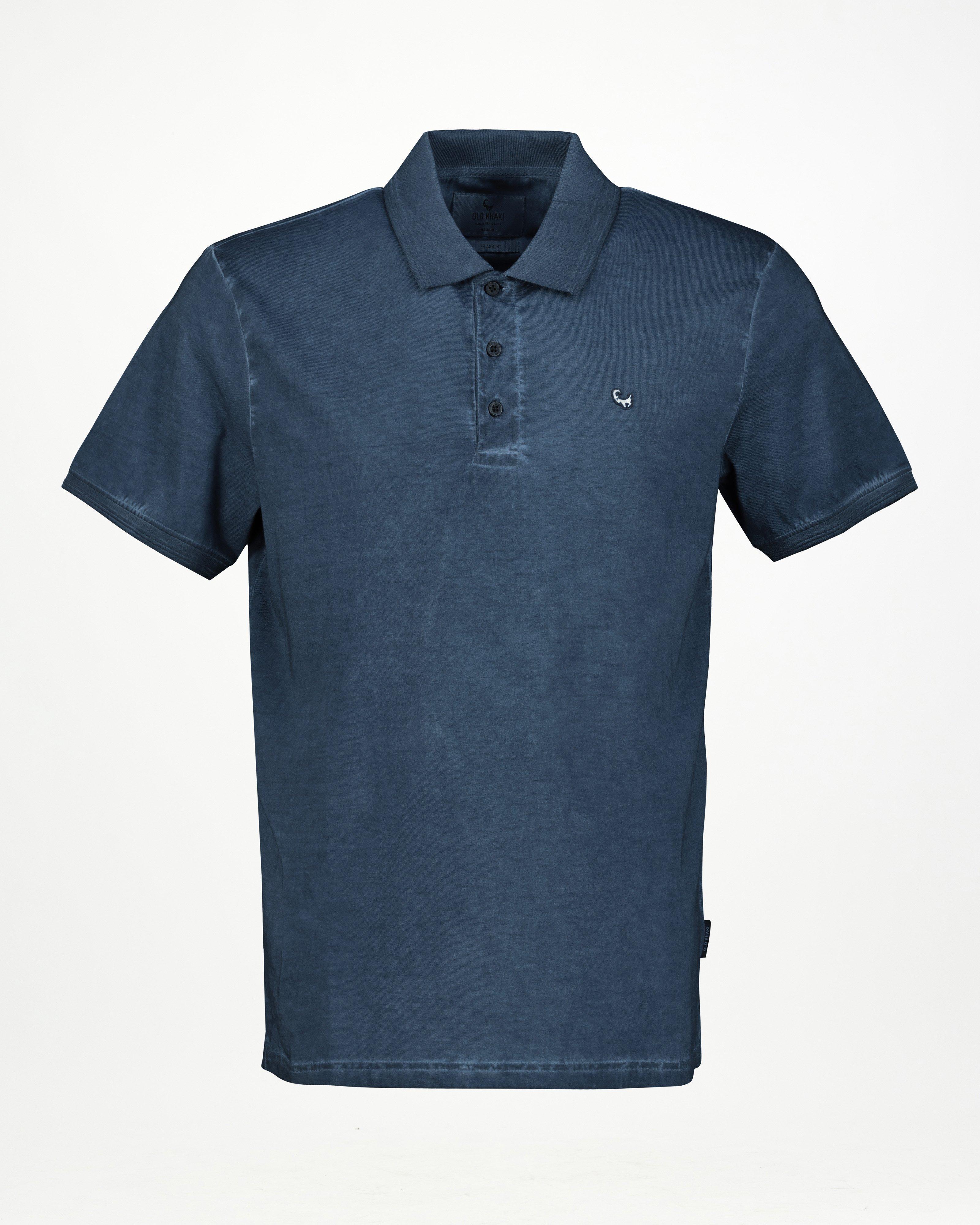 Old Khaki Men’s Rio Pigment Cotton Golfer -  Indigo