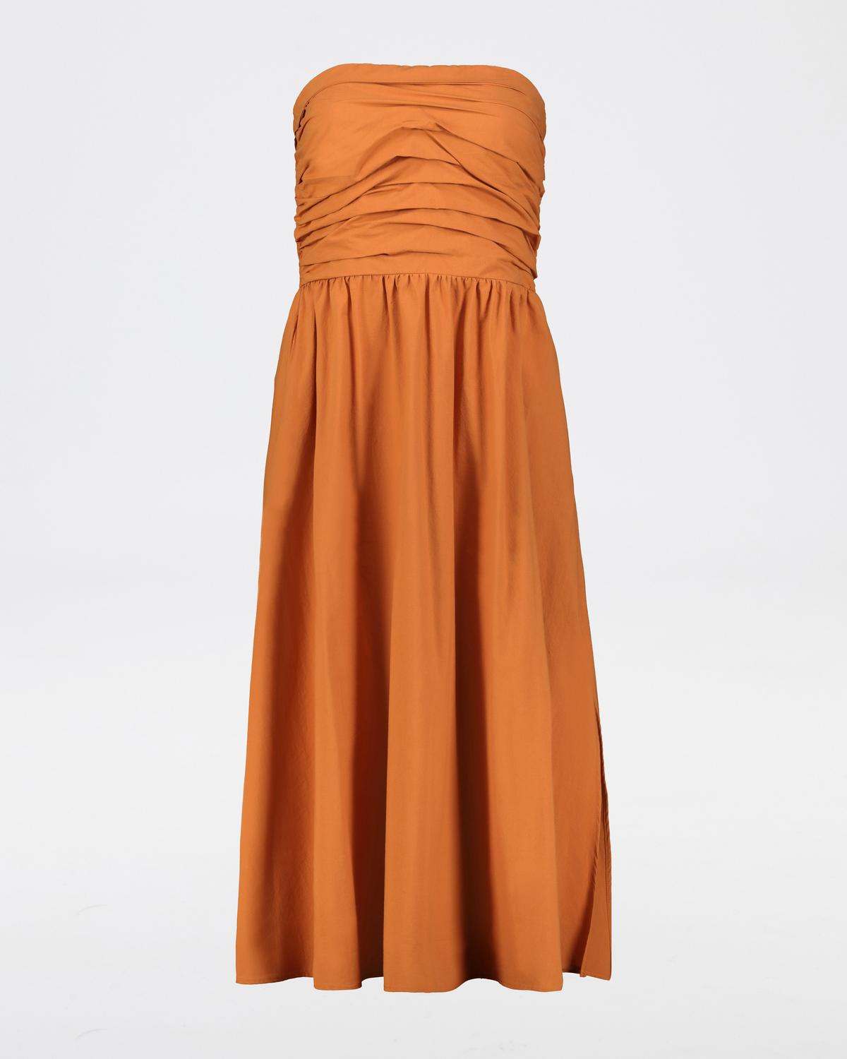 Valery Strapless Dress -  Brown