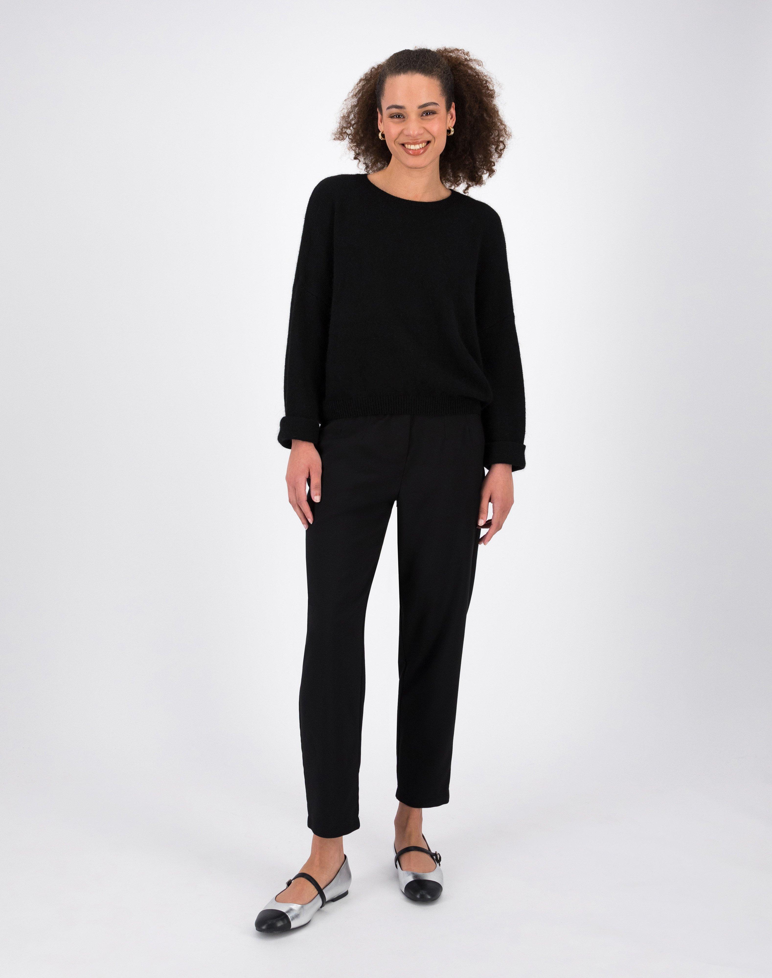 Carri Relaxed Knitwear Popover -  Black