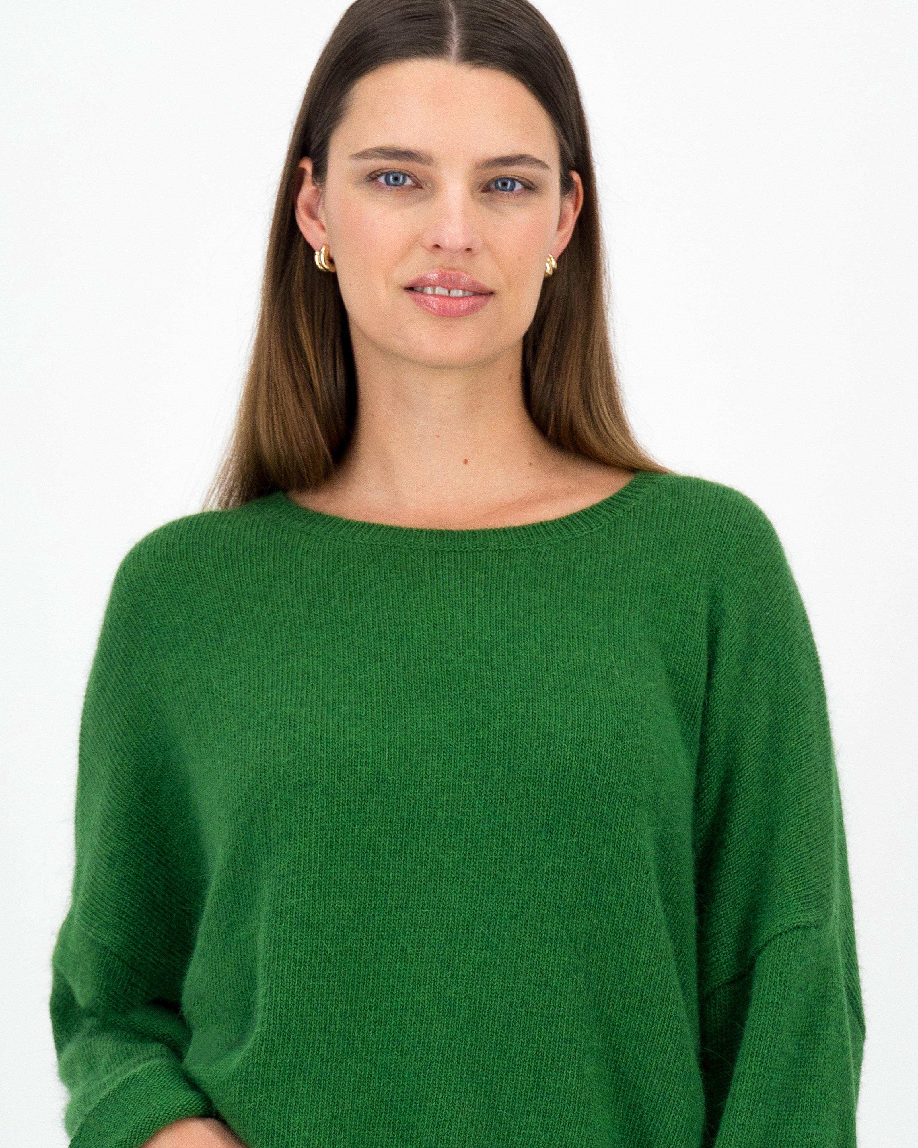 Carri Relaxed Knitwear Popover -  Green