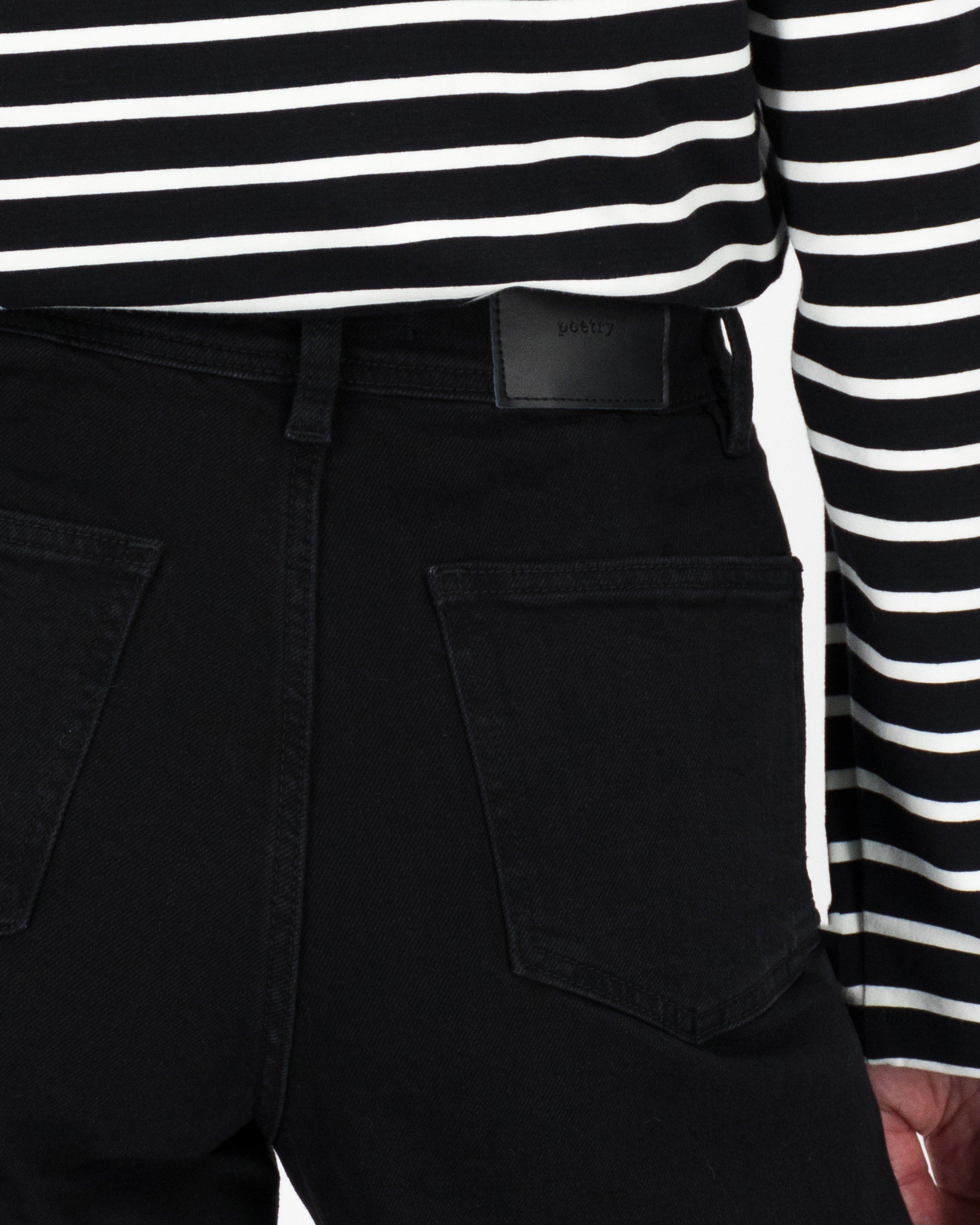 Reign Cropped Wide Leg Denim -  Black