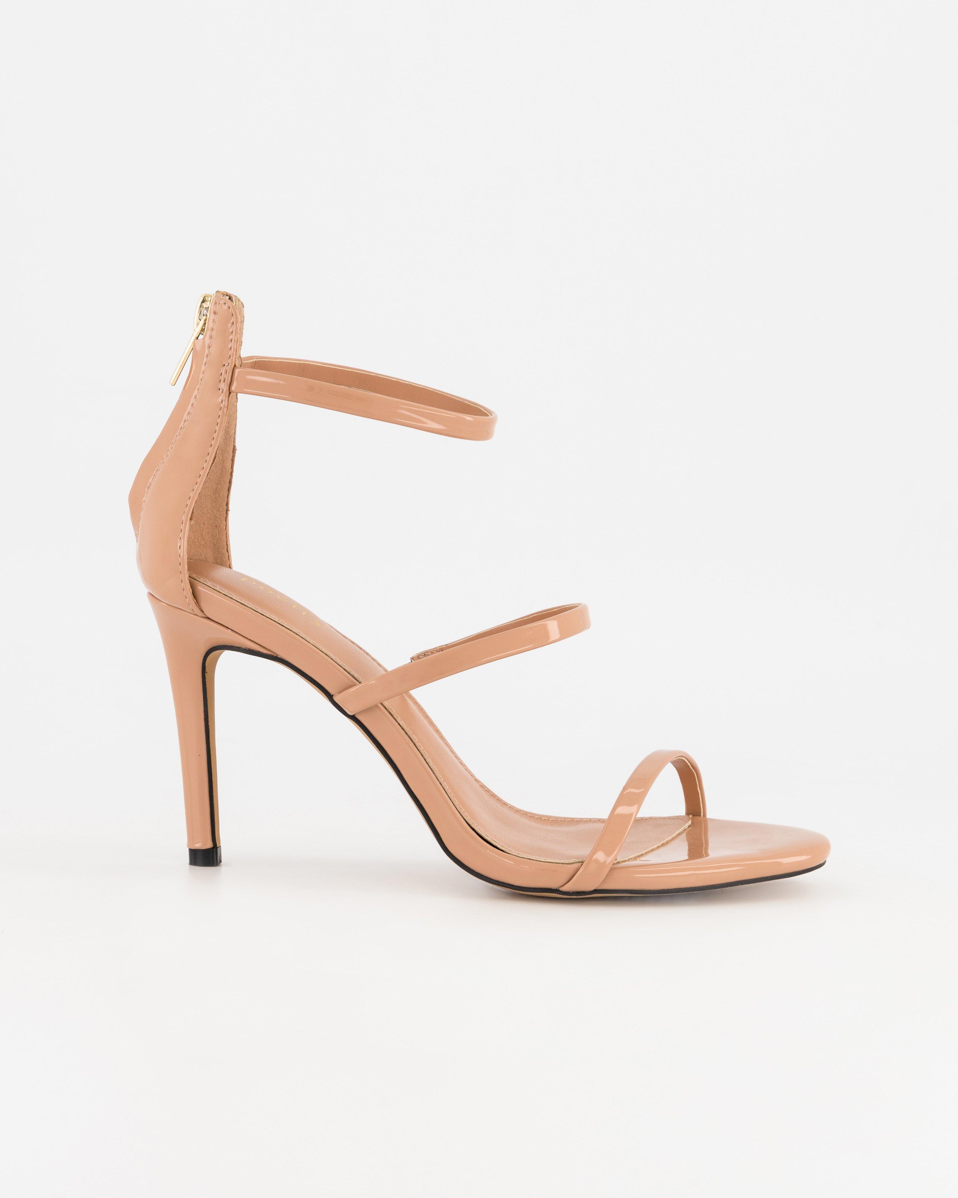 Louise Patent Strappy Heel -  Nude