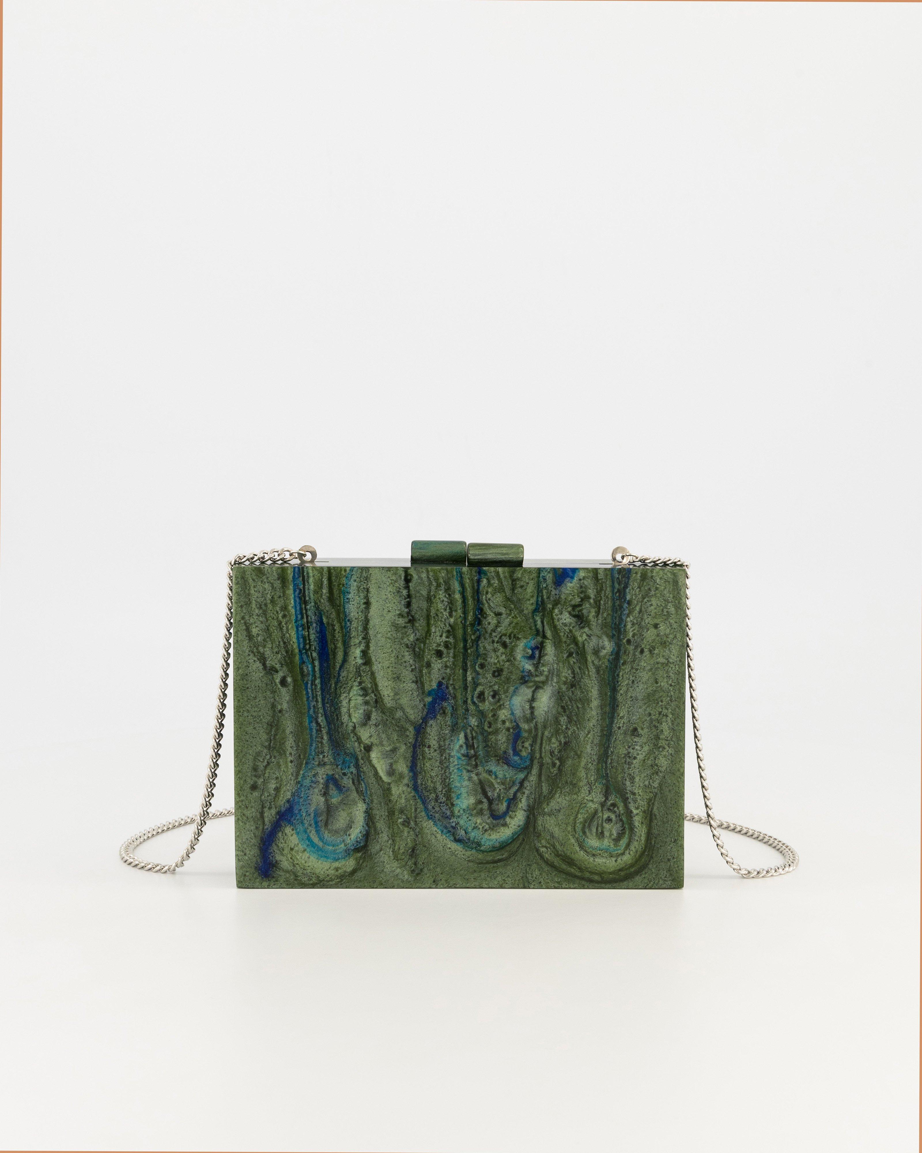 Simone Resin Clutchbag -  Green