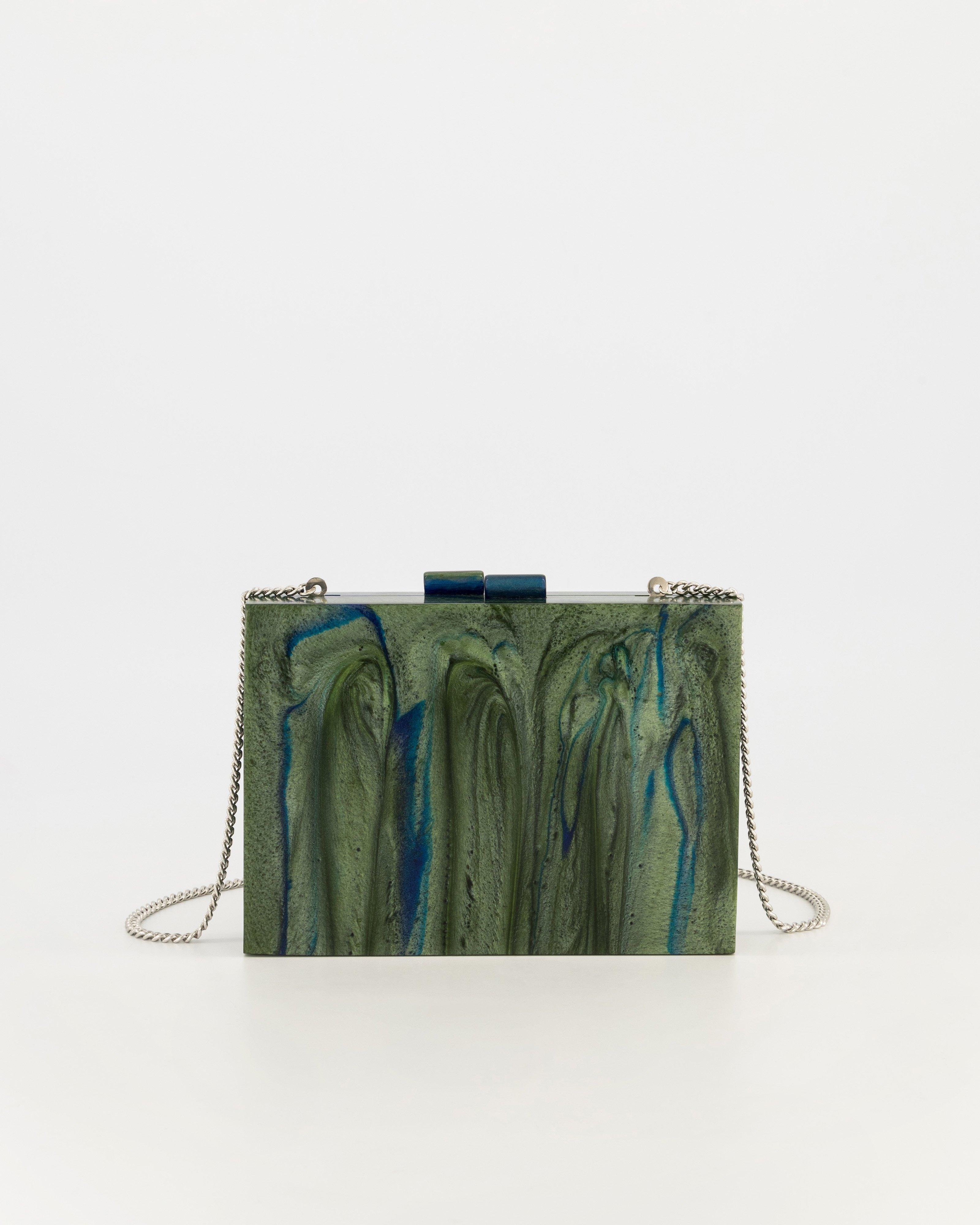 Simone Resin Clutchbag -  Green