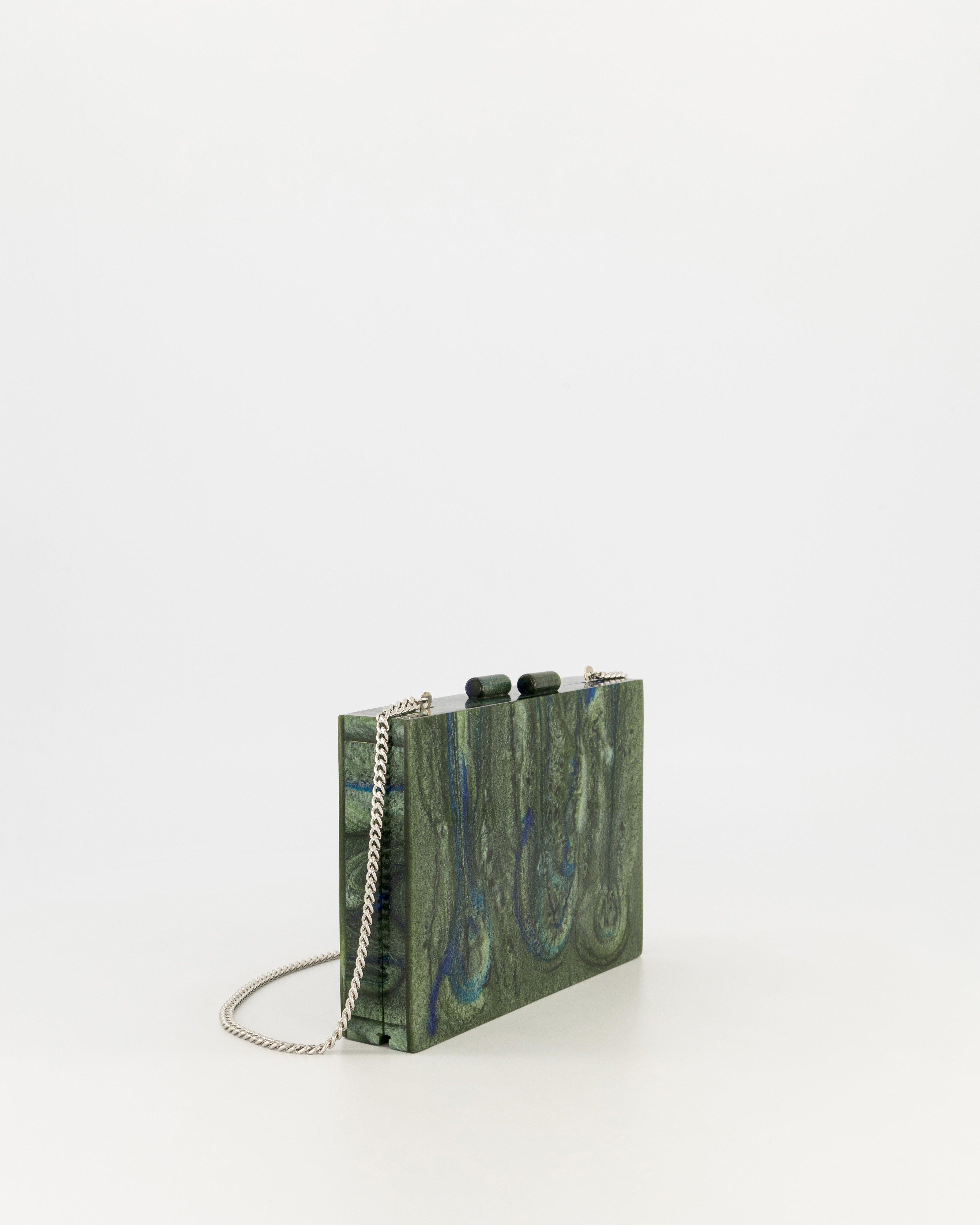 Simone Resin Clutchbag -  Green