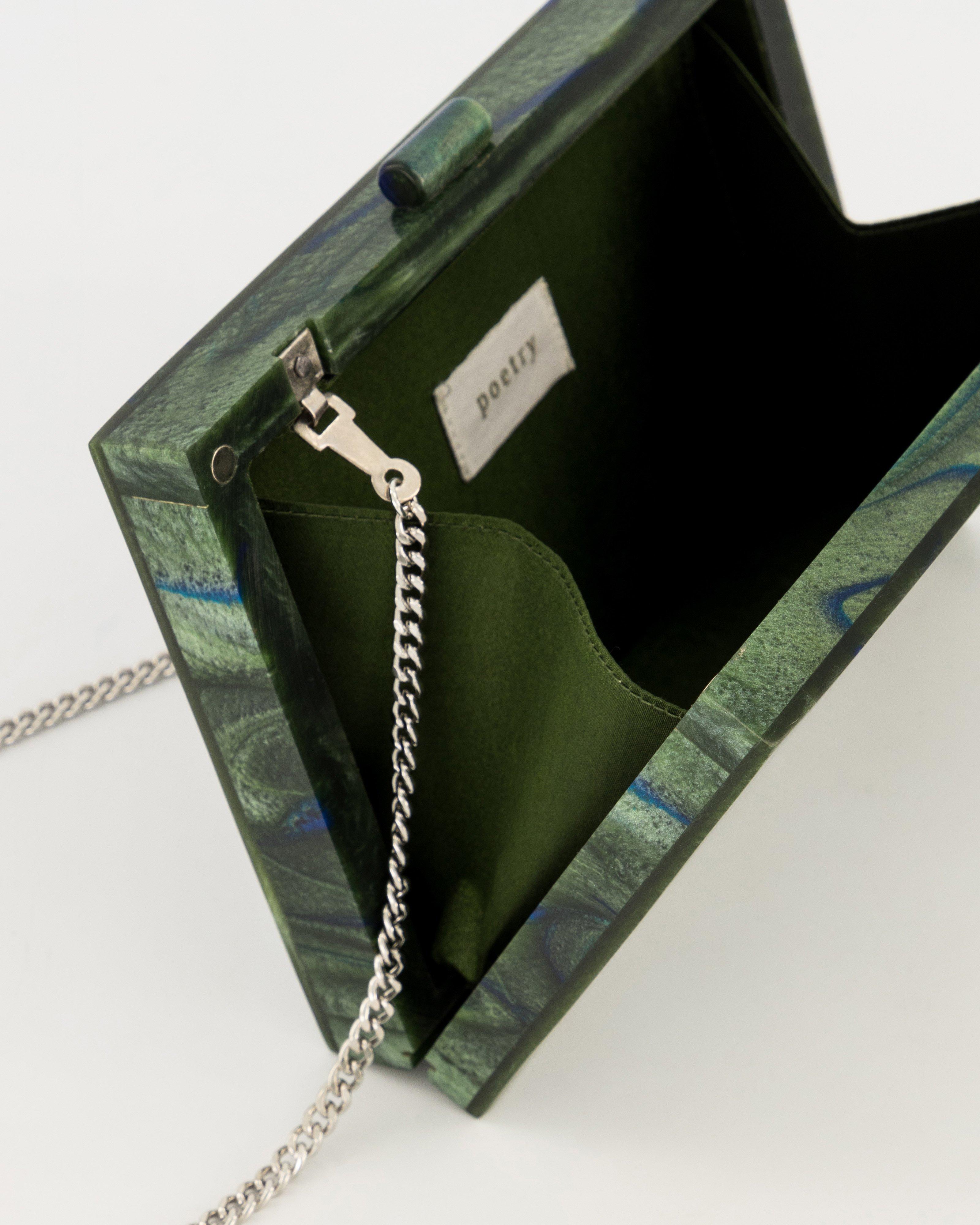 Simone Resin Clutchbag -  Green