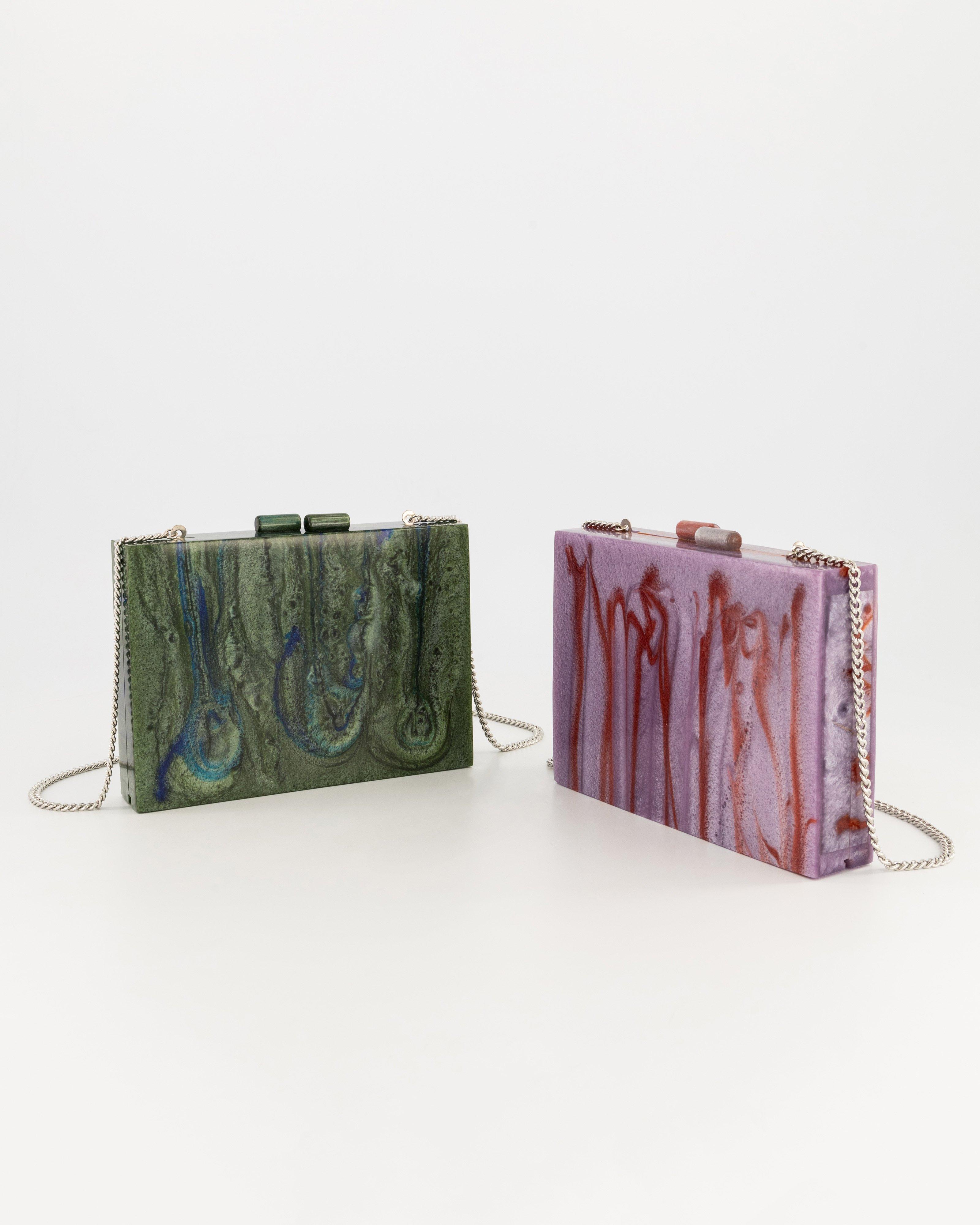 Simone Resin Clutchbag -  Green