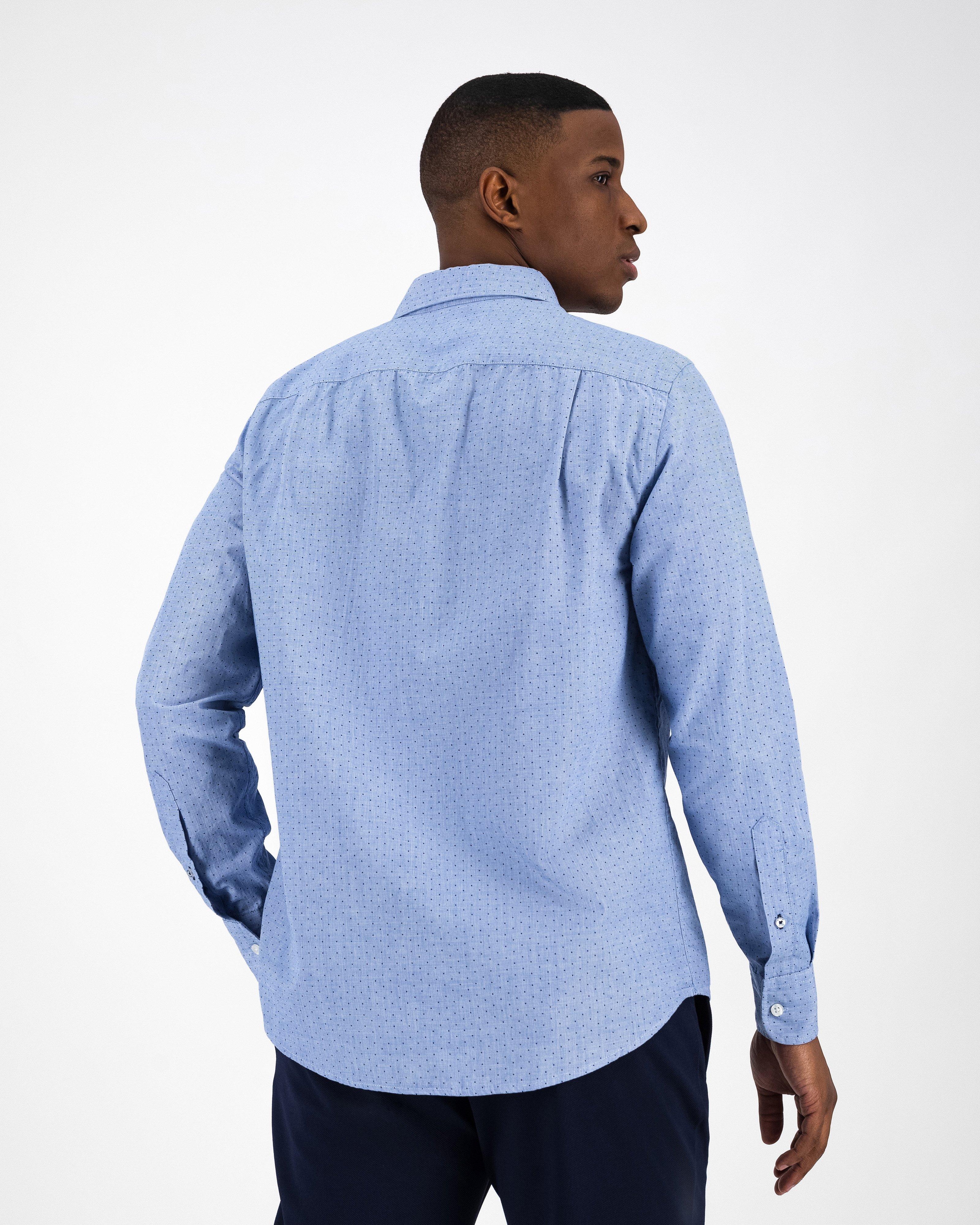 Men’s Jenson Regular Fit Ditsy Shirt  -  Blue