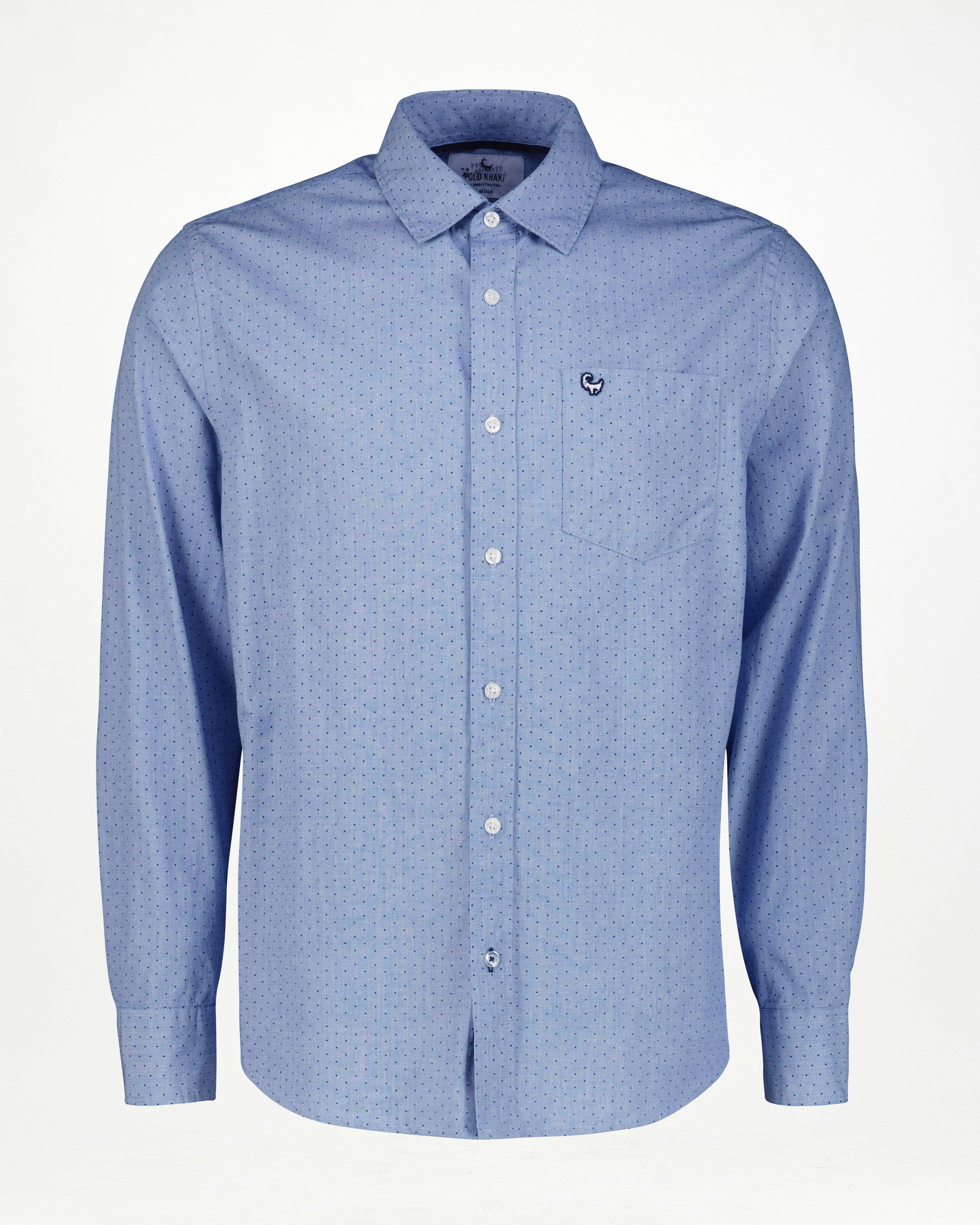 Men’s Jenson Regular Fit Ditsy Shirt  -  Blue