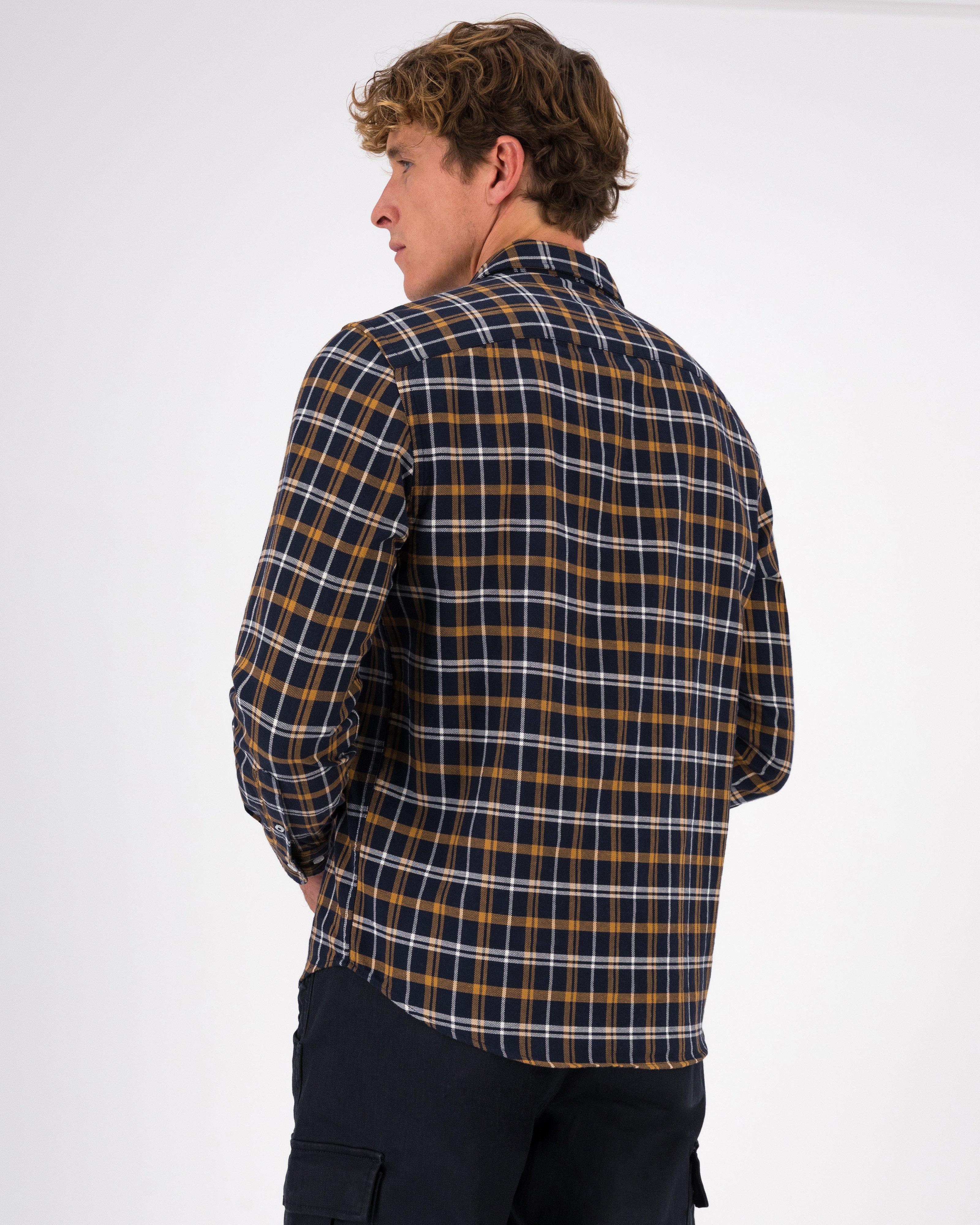 Men’s Kaz Check Slim Fit Shirt -  Navy