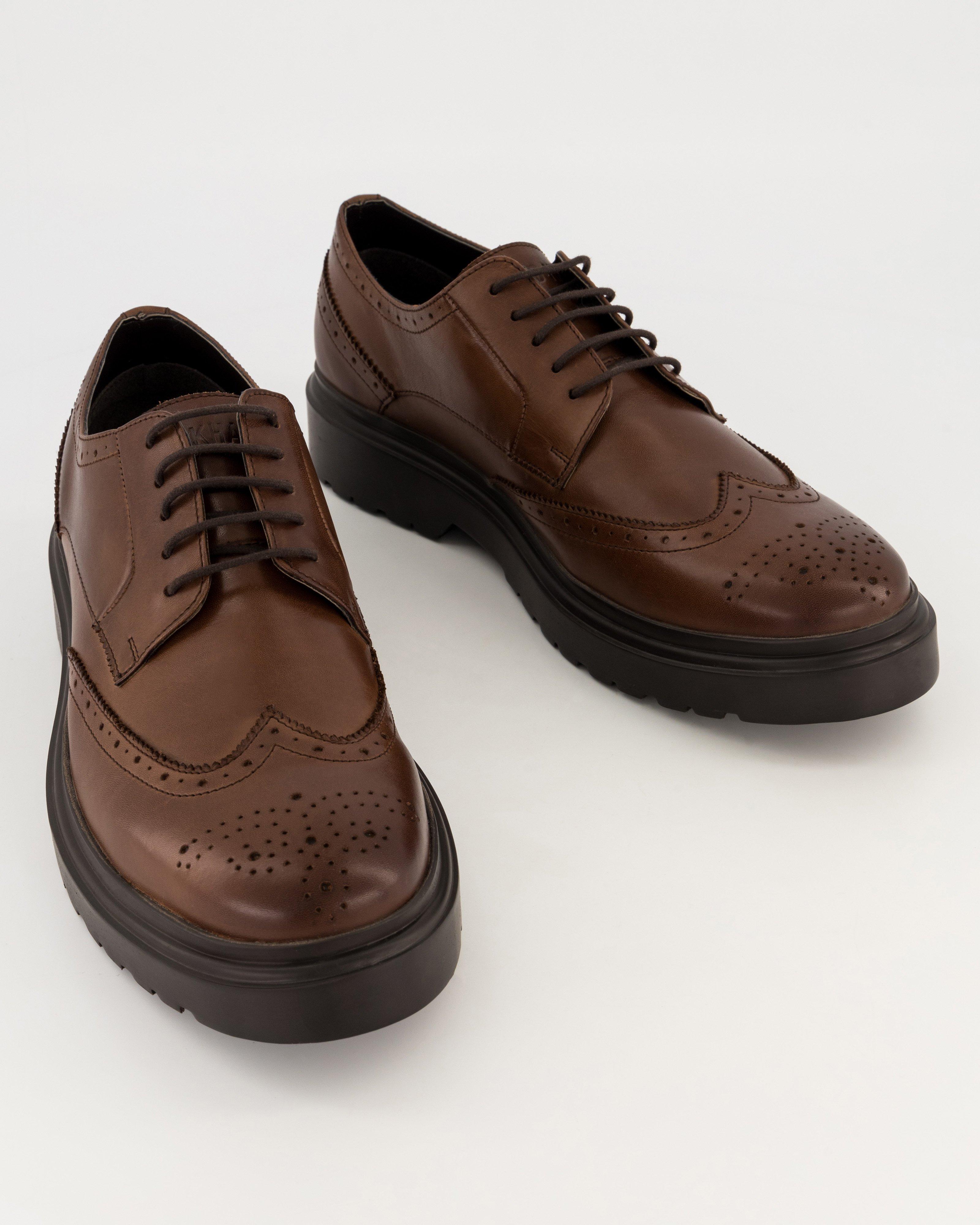 Men’s Jakobe Leather Shoe -  Brown