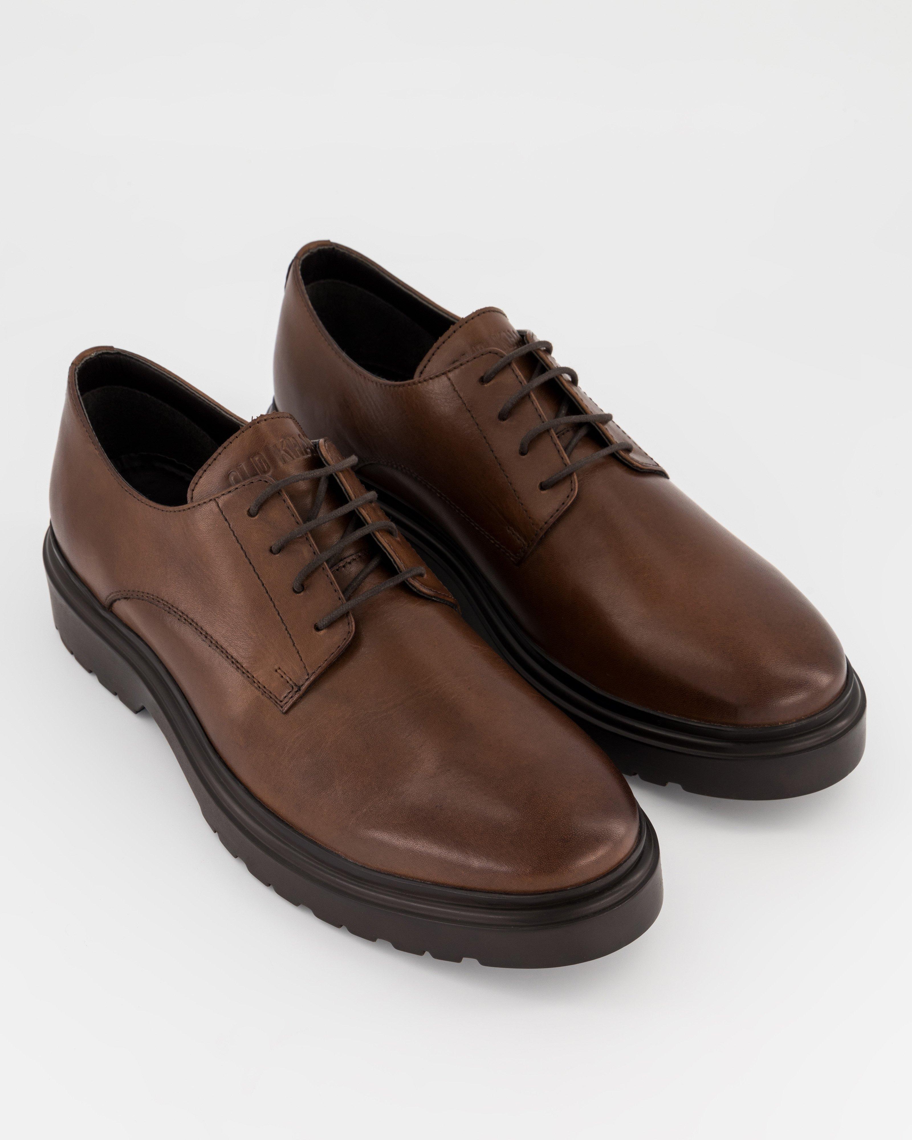 Men’s Jamaal Derby Leather Shoe -  Brown