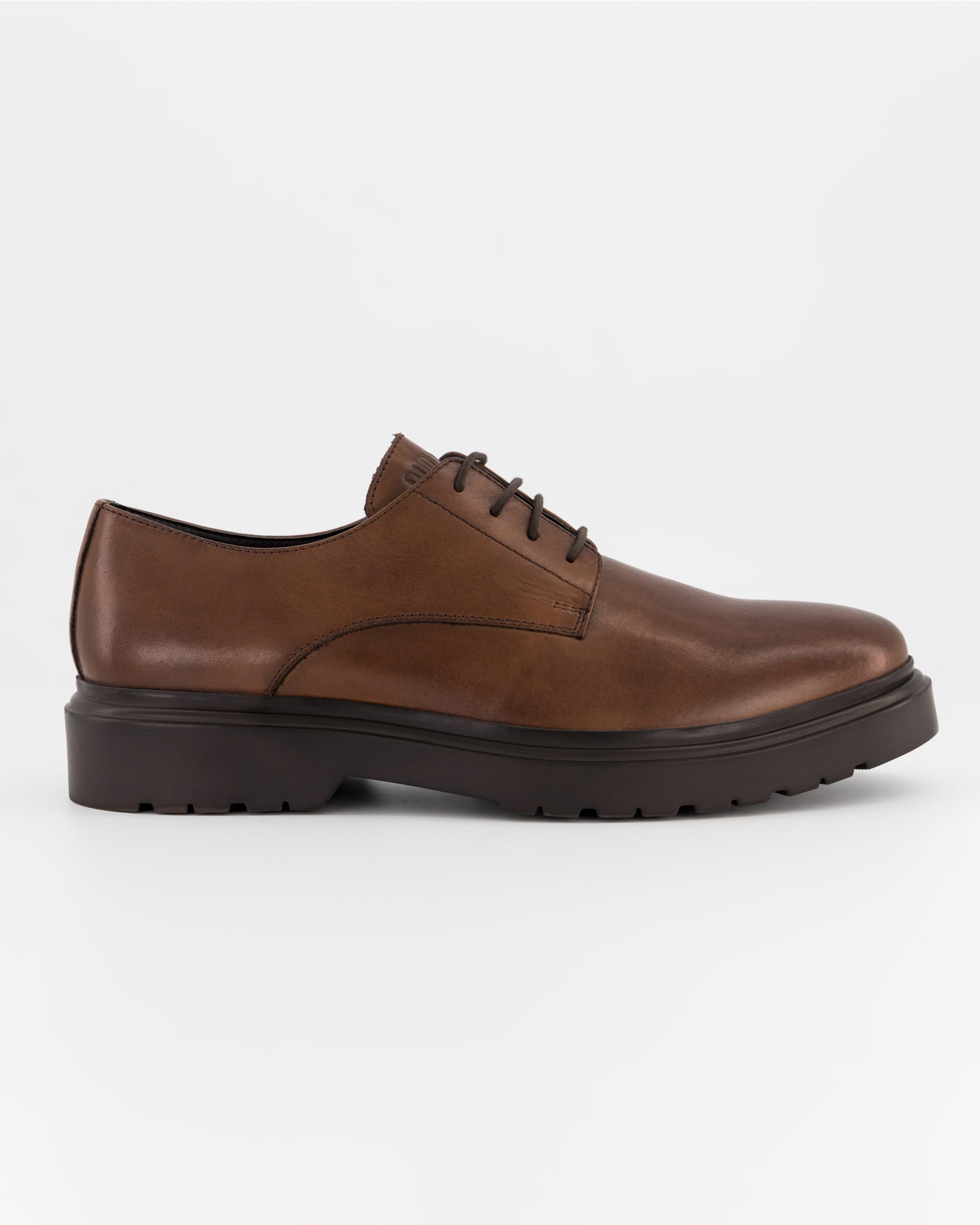 Men’s Jamaal Derby Leather Shoe  -  Brown