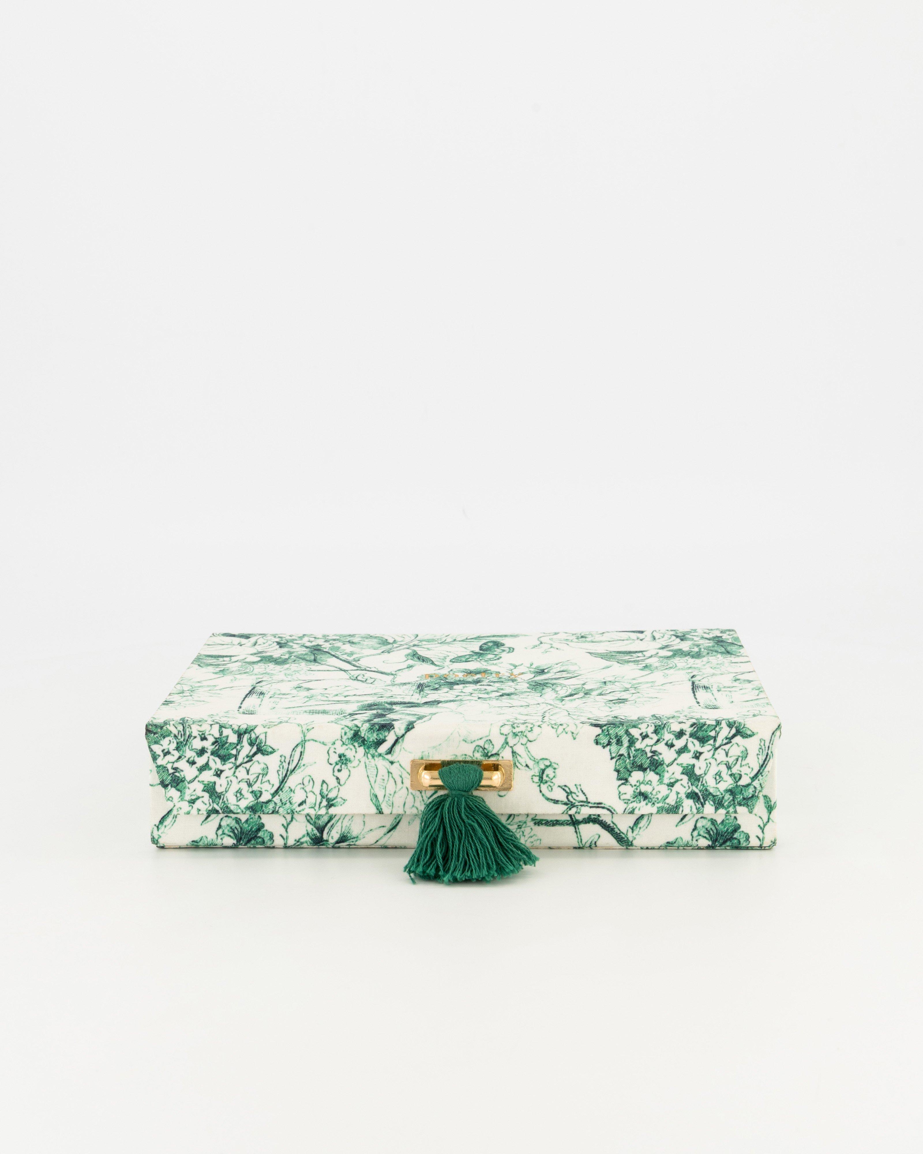 Precious Printed Jewelry Box -  Green