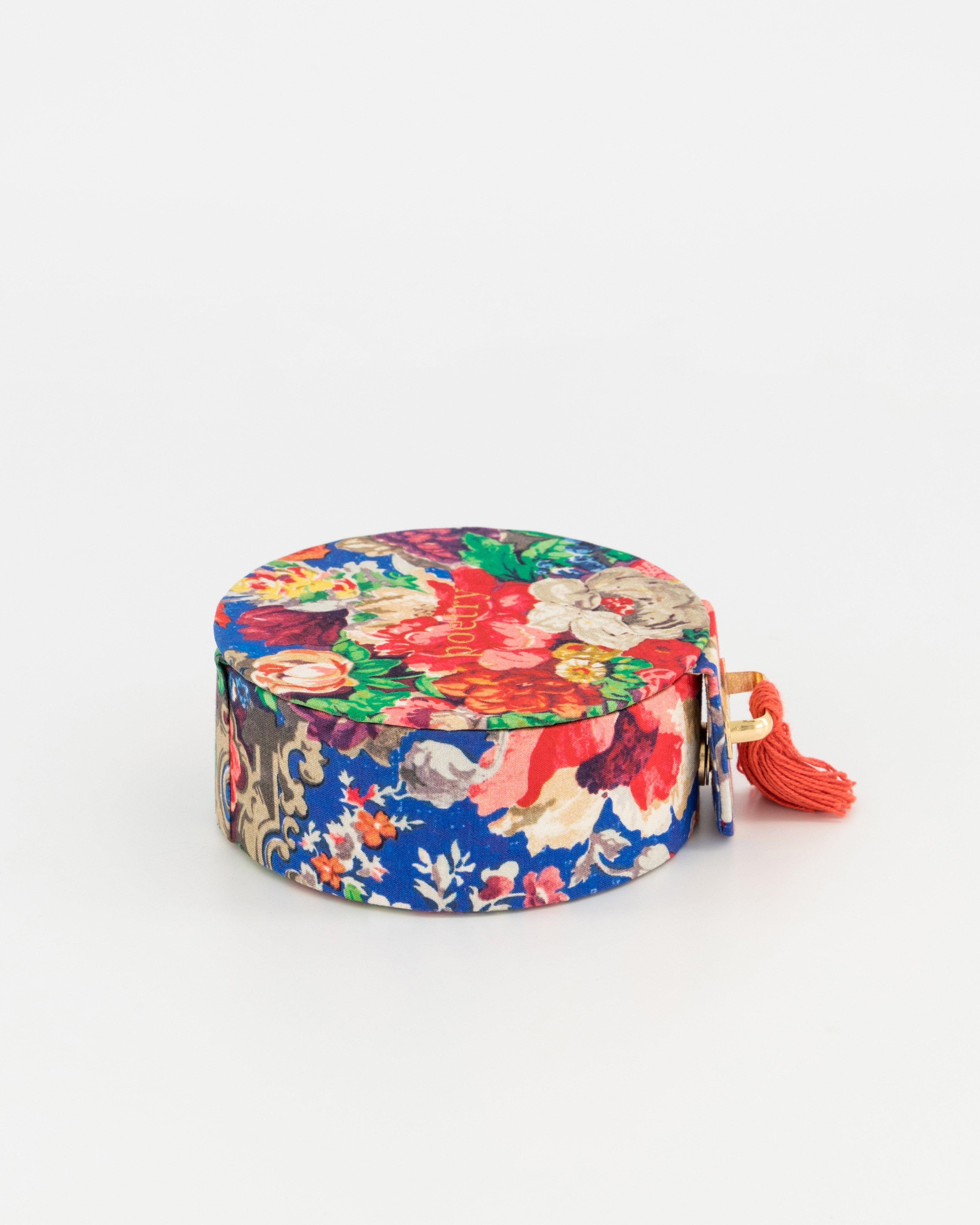 Charne Round Jewellery Box -  Red