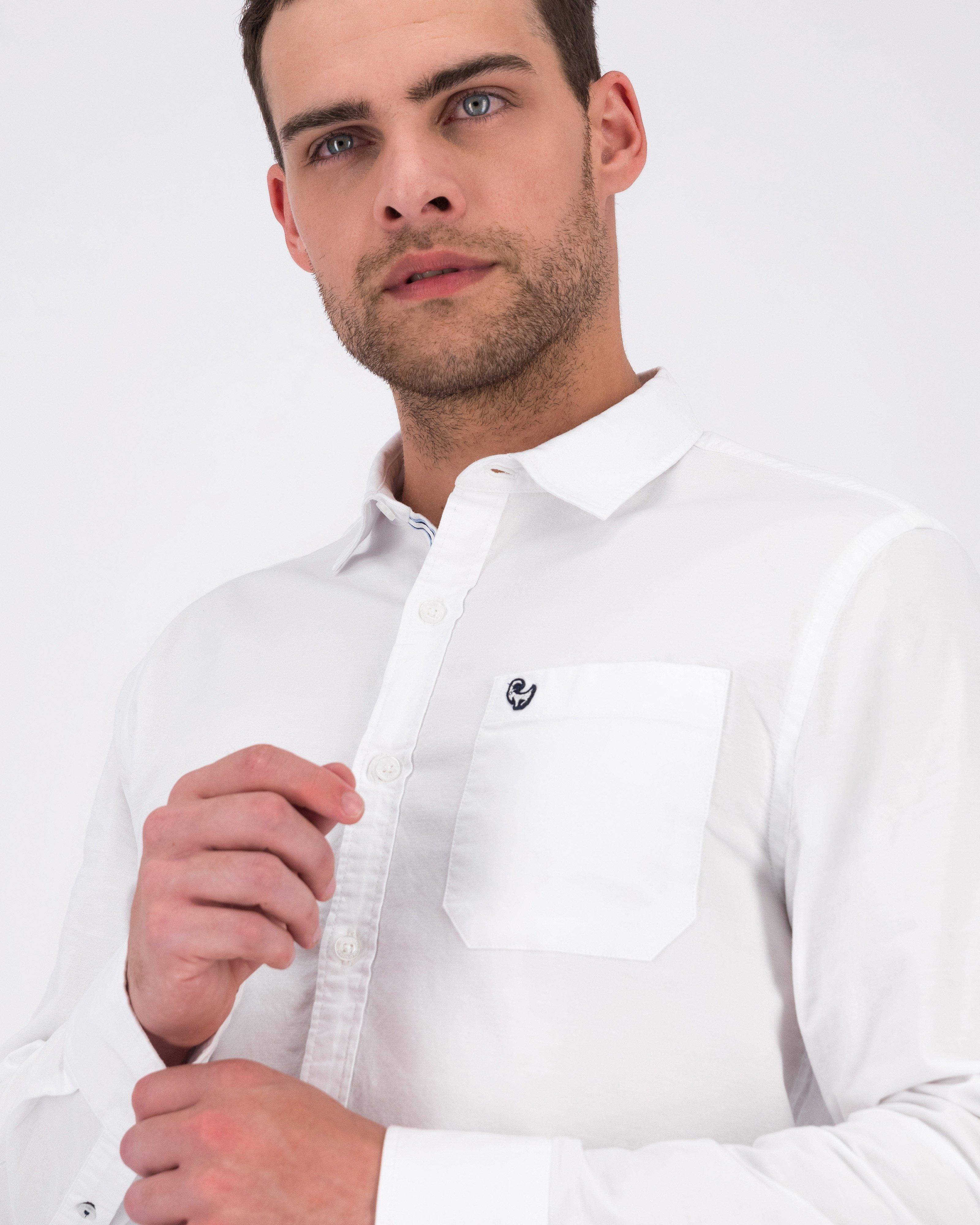Men’s Carlos Oxford Shirt -  White