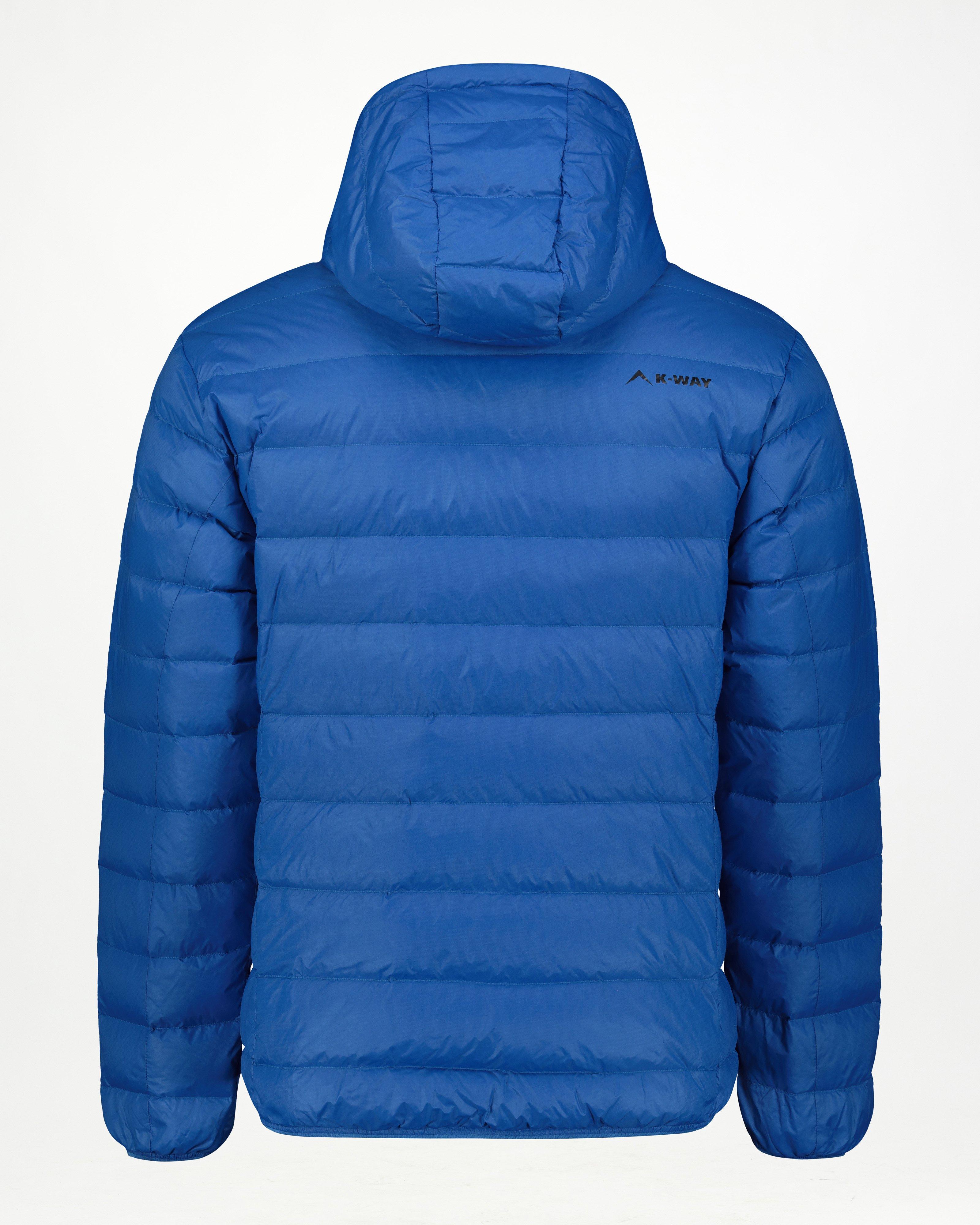 K-Way Men’s Logan Down Hooded Puffer Jacket -  Blue
