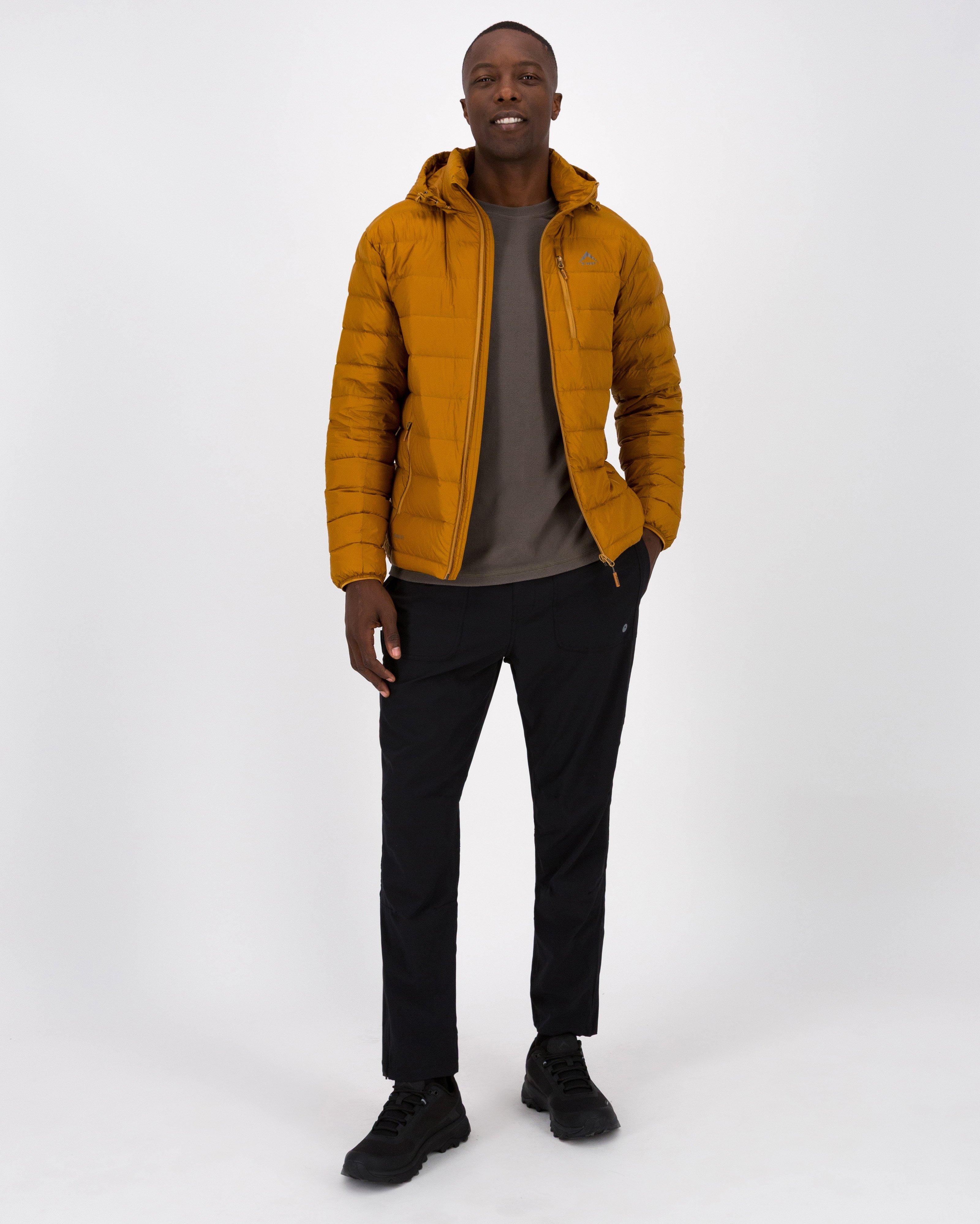 K-Way Men’s Logan Down Hooded Puffer Jacket -  Gold