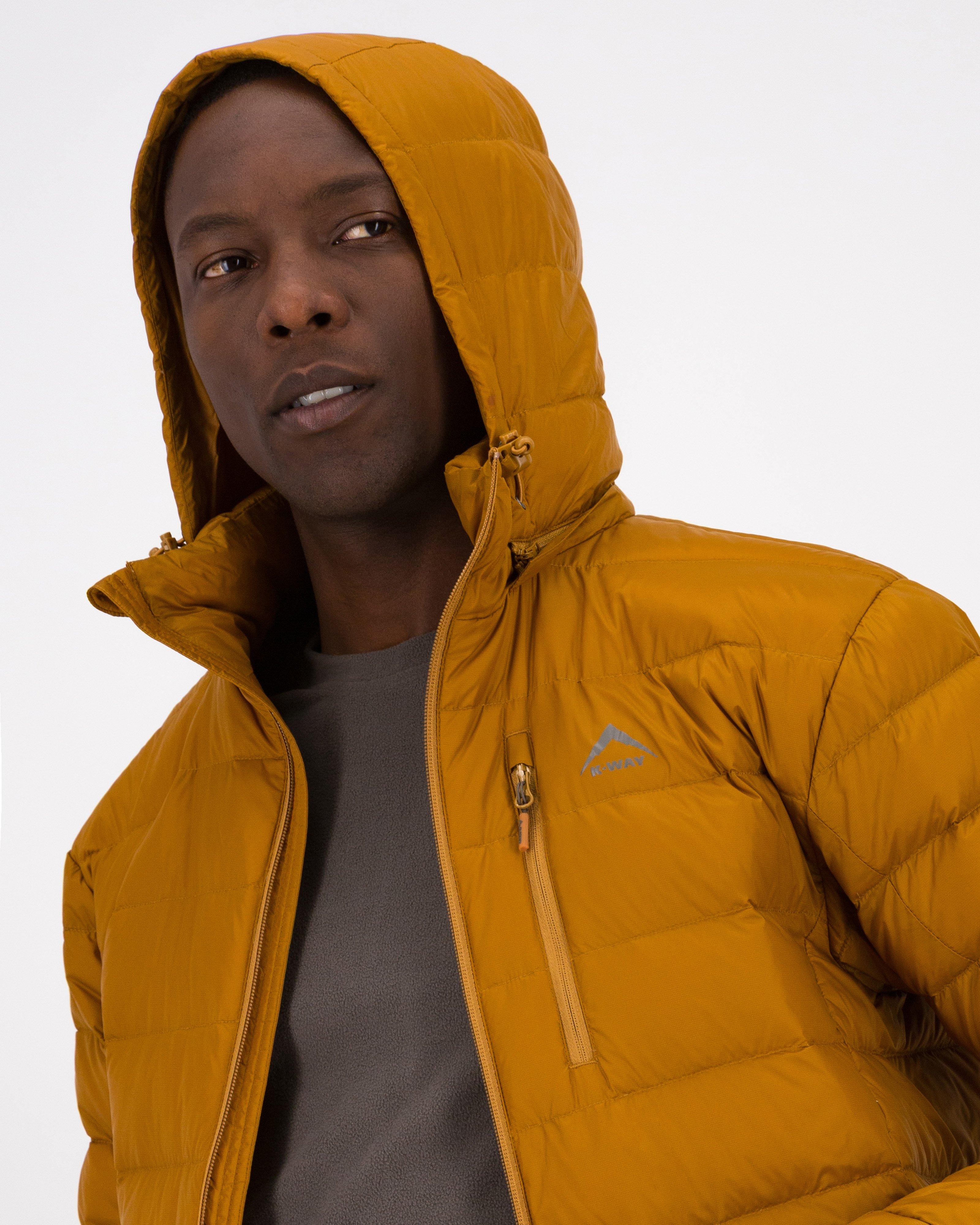 K-Way Men’s Logan Down Hooded Puffer Jacket -  Gold