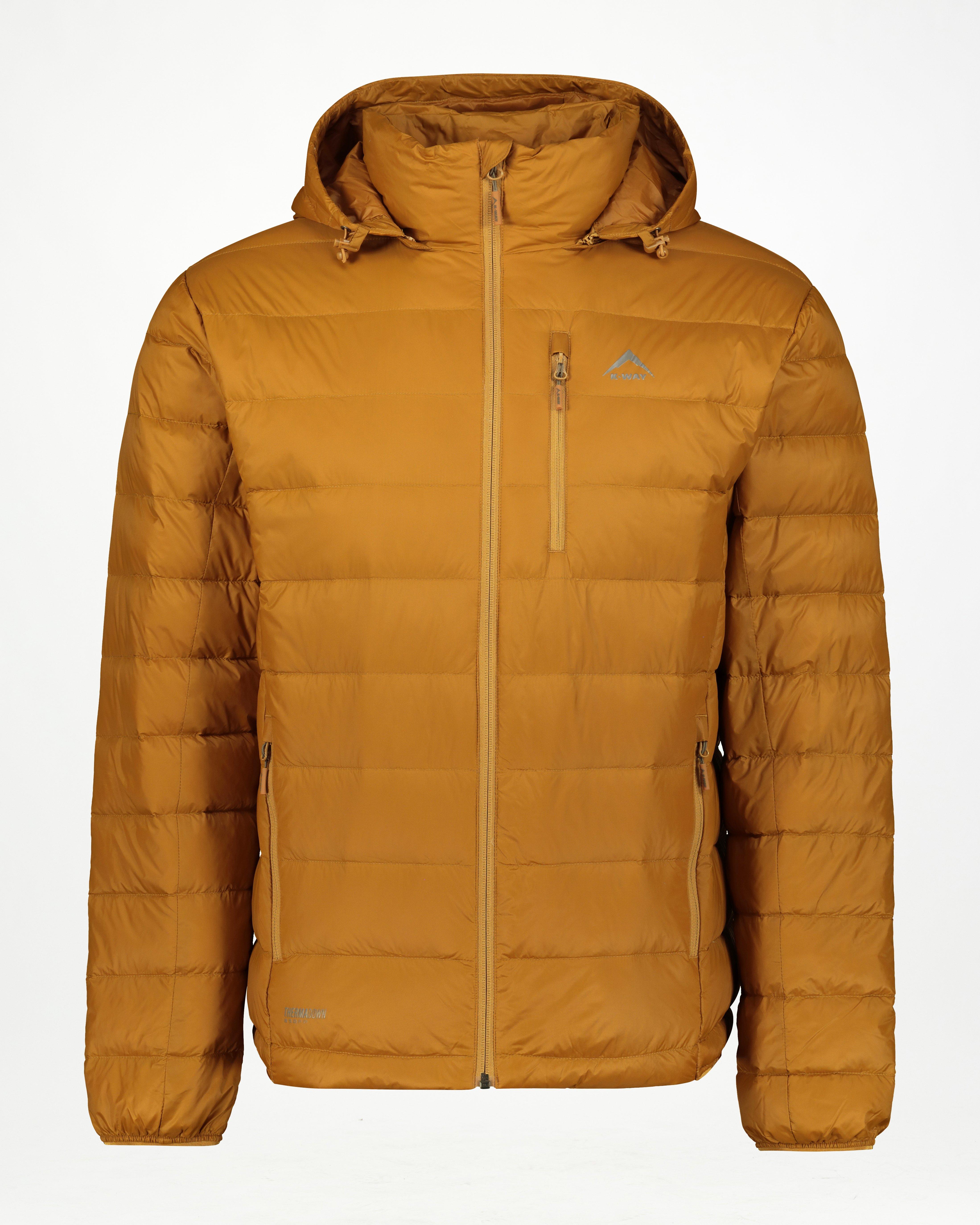 K-Way Men’s Logan Down Hooded Puffer Jacket -  Gold