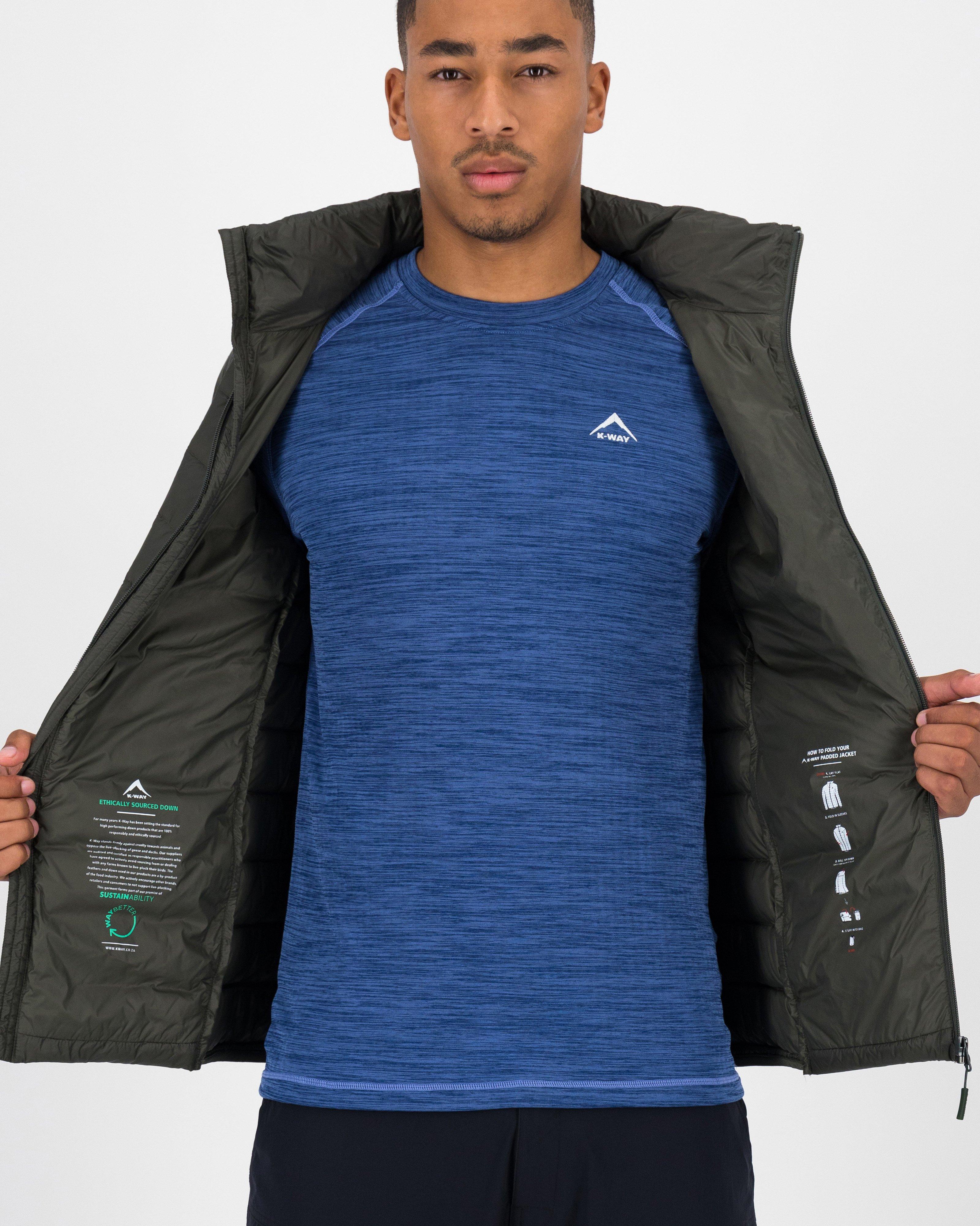 K-Way Men’s Logan Down Puffer Jacket -  Dark Olive