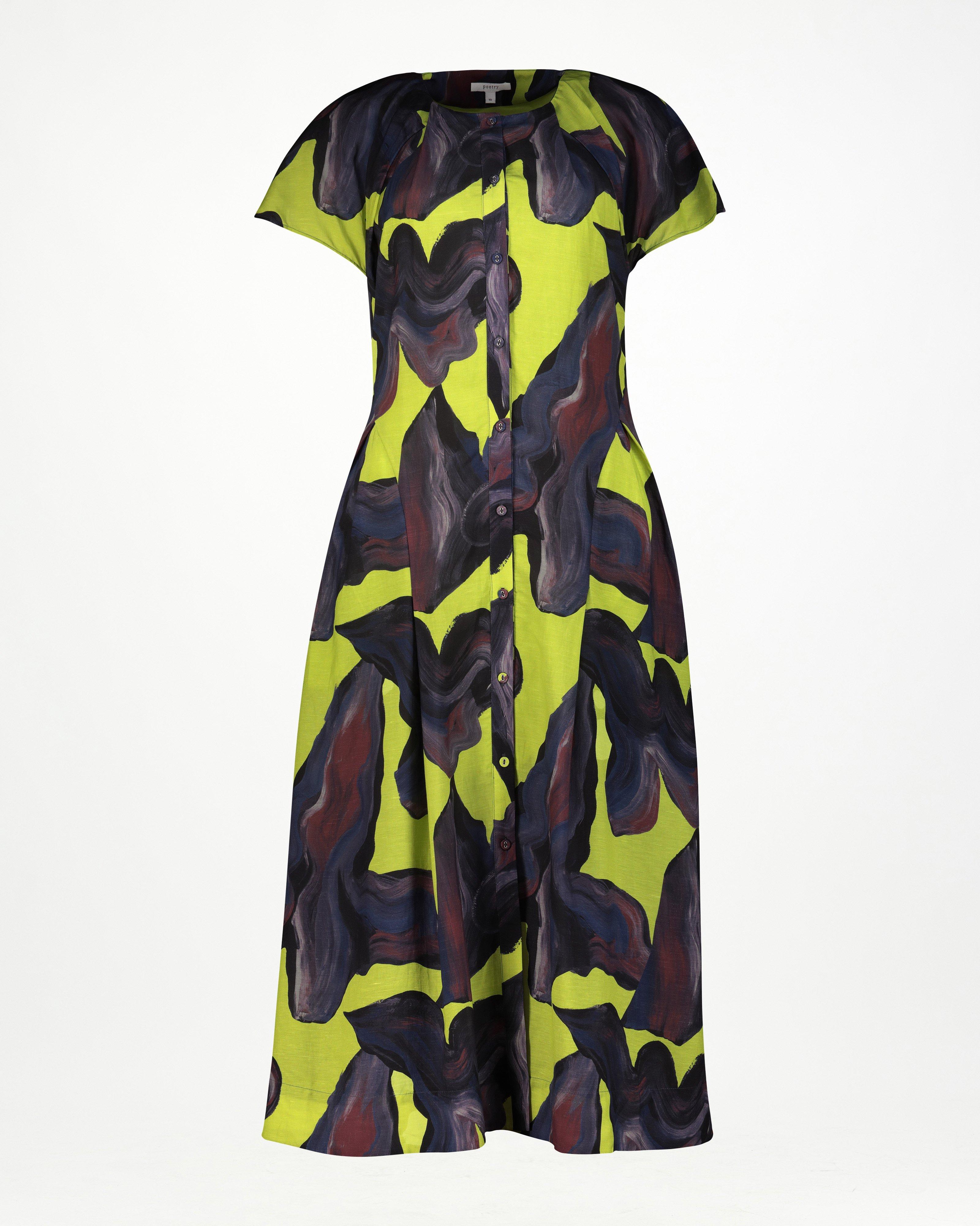 Isabella Printed Dress -  Green