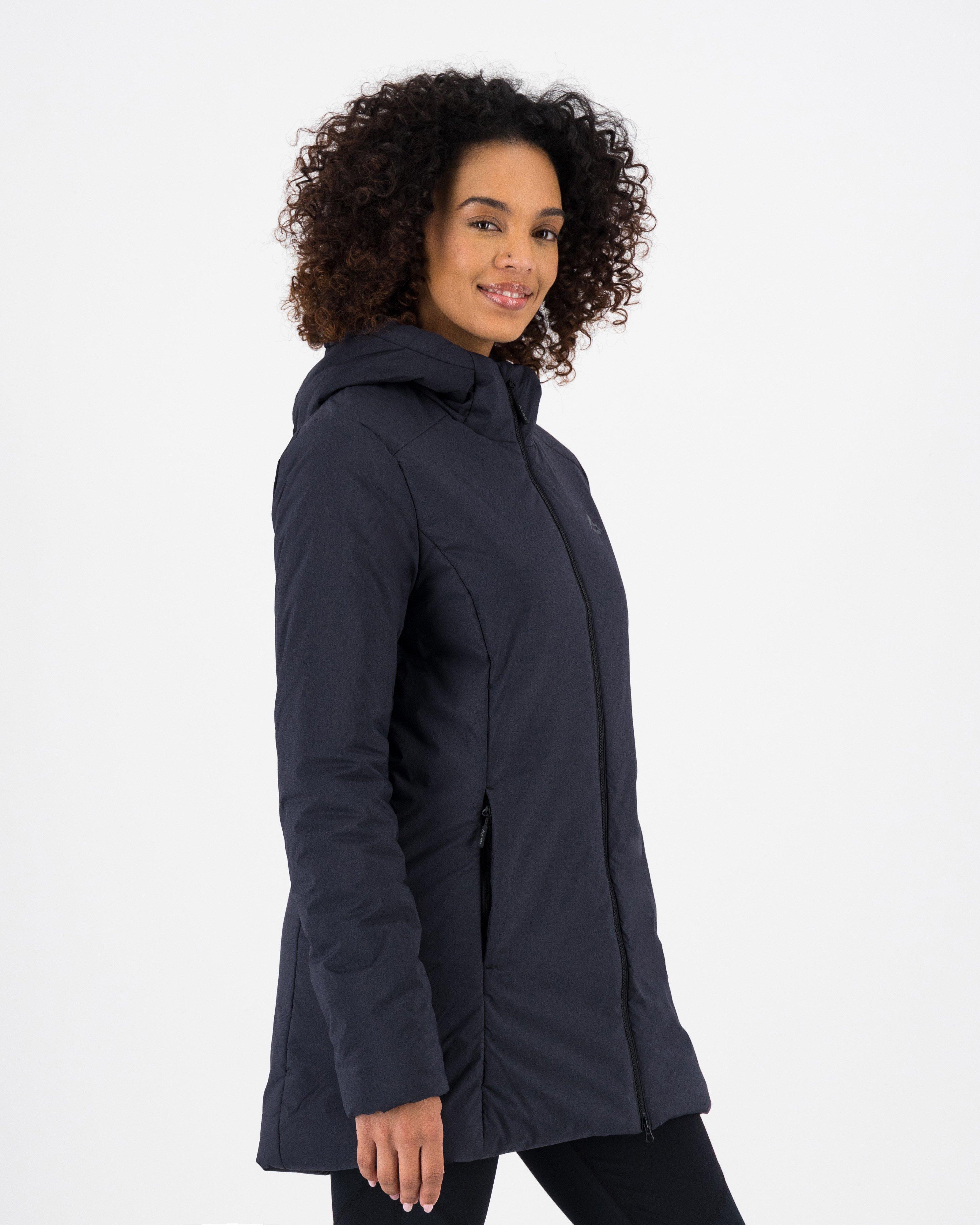 K-Way Women’s PrimaLoft Hooded Coat -  Black