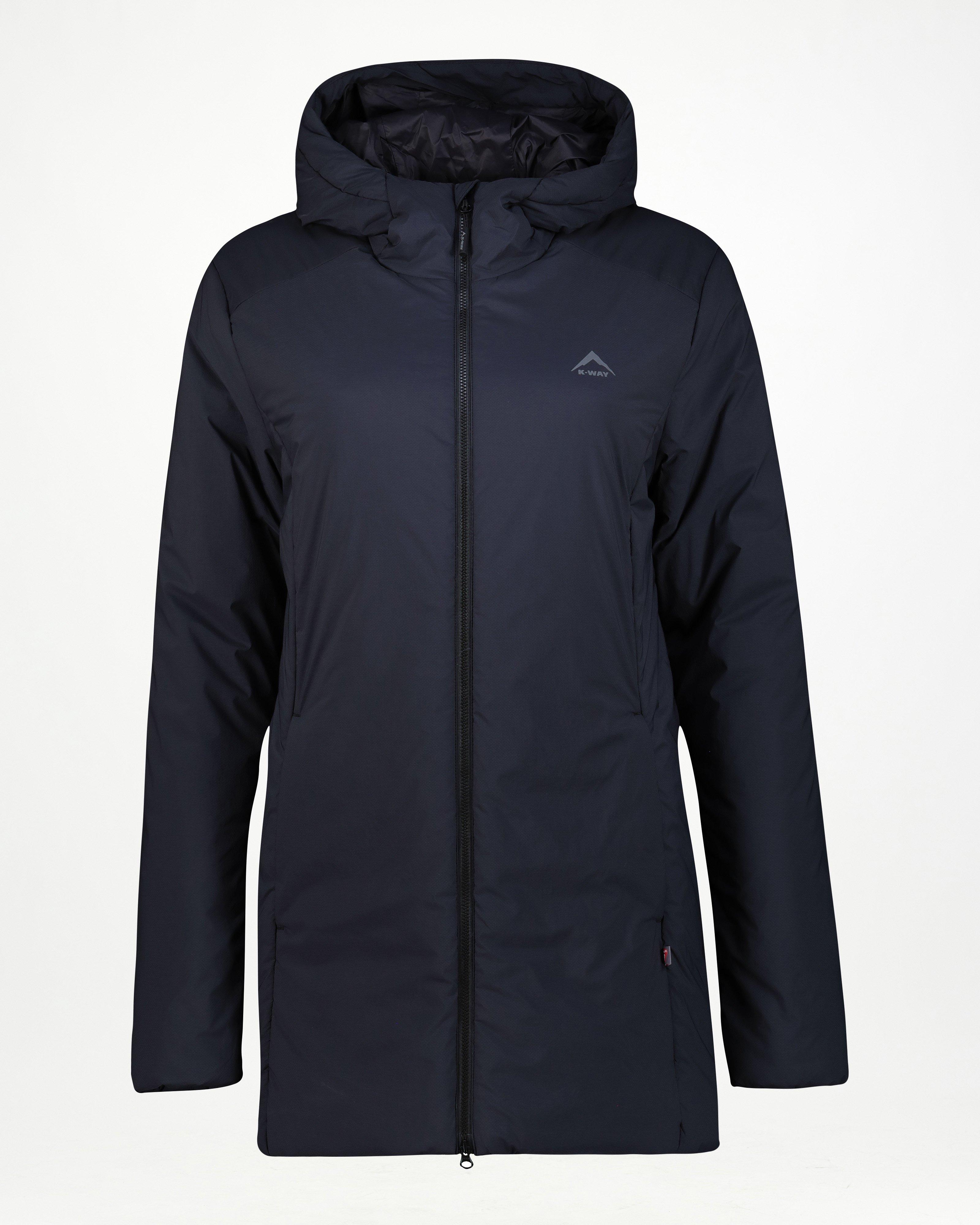 K-Way Women’s PrimaLoft Hooded Coat -  Black