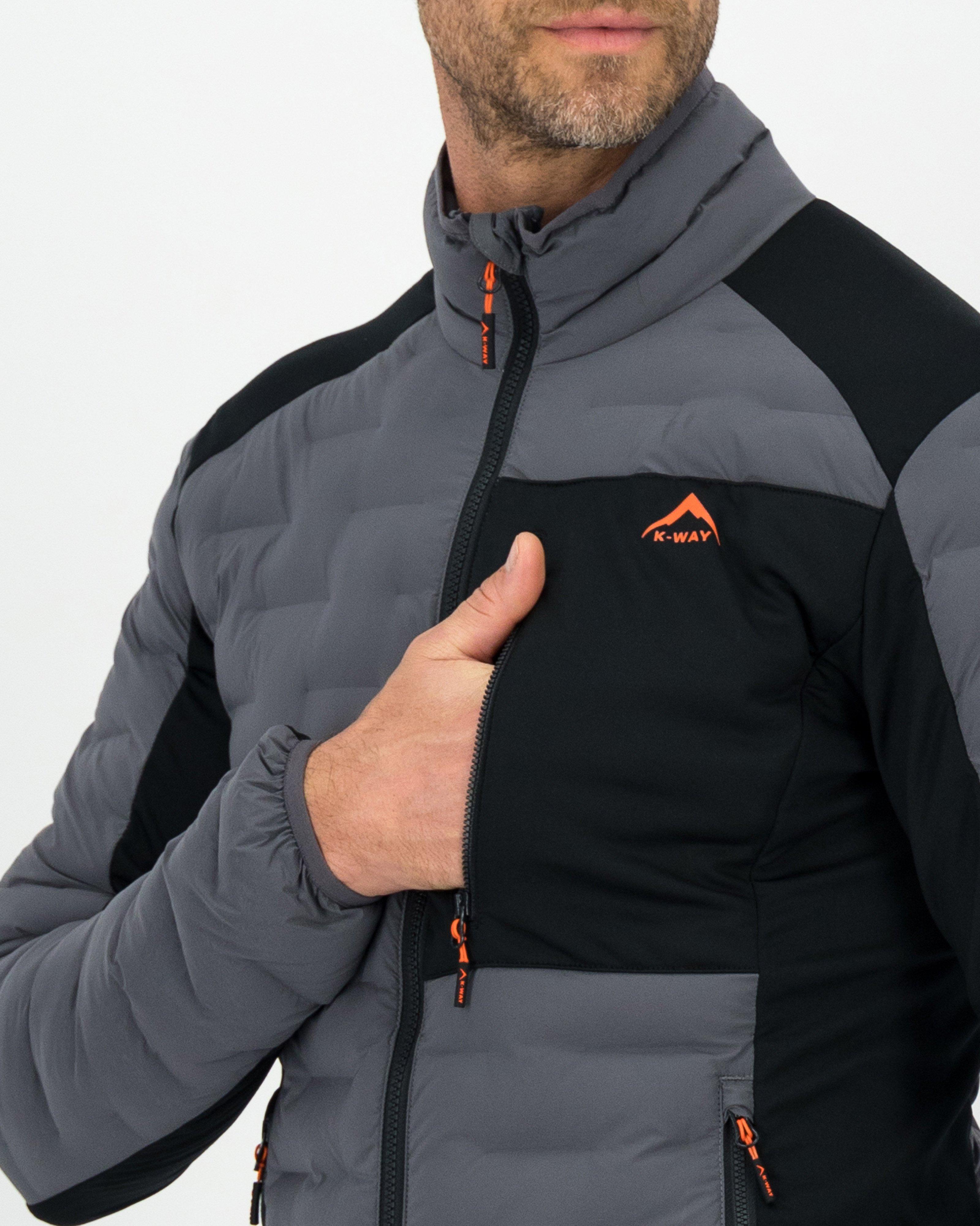 K-Way Men’s Trek Eco Hybrid Jacket -  Charcoal