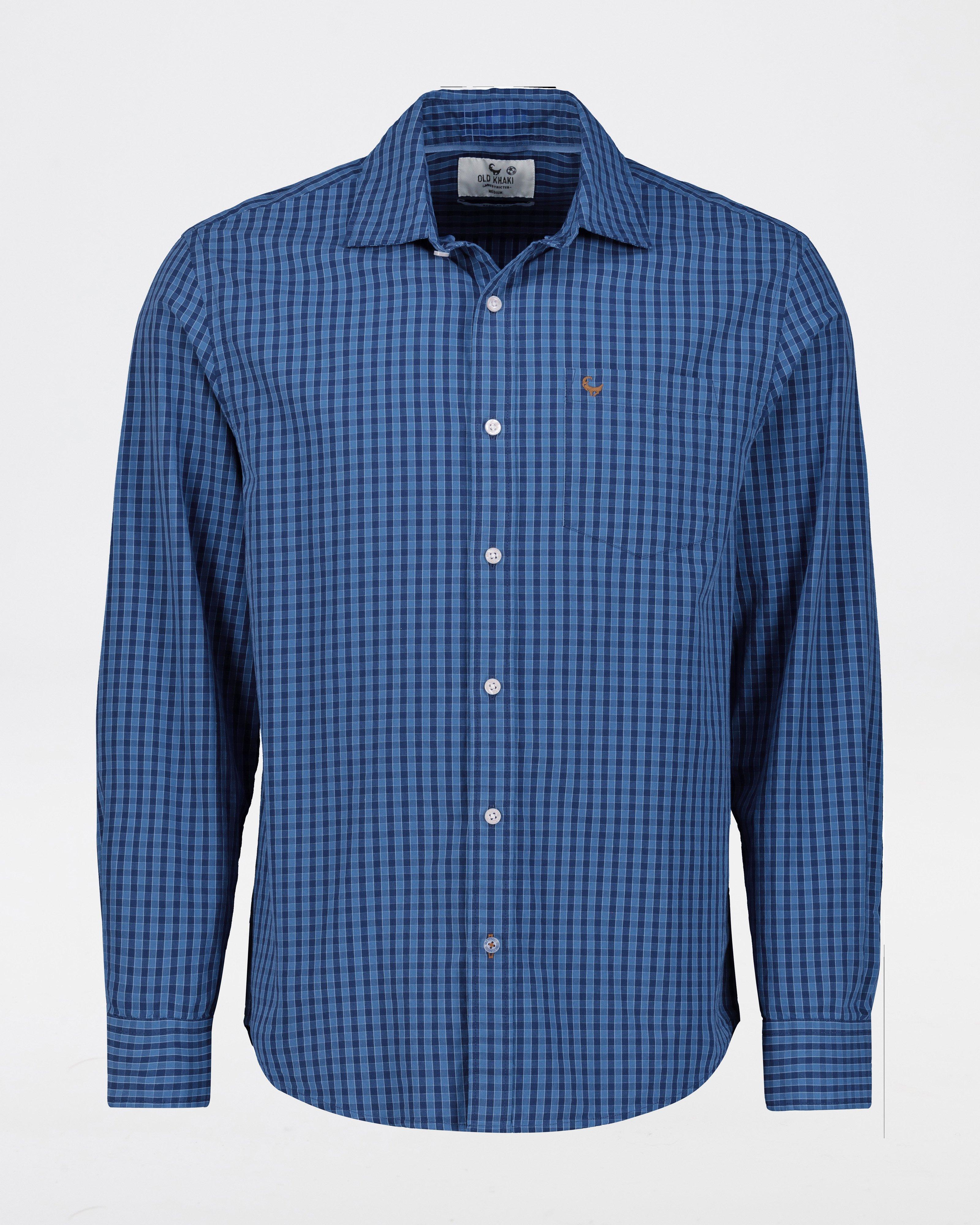 Old Khaki Men’s Arc Gingham Check Shirt -  Navy