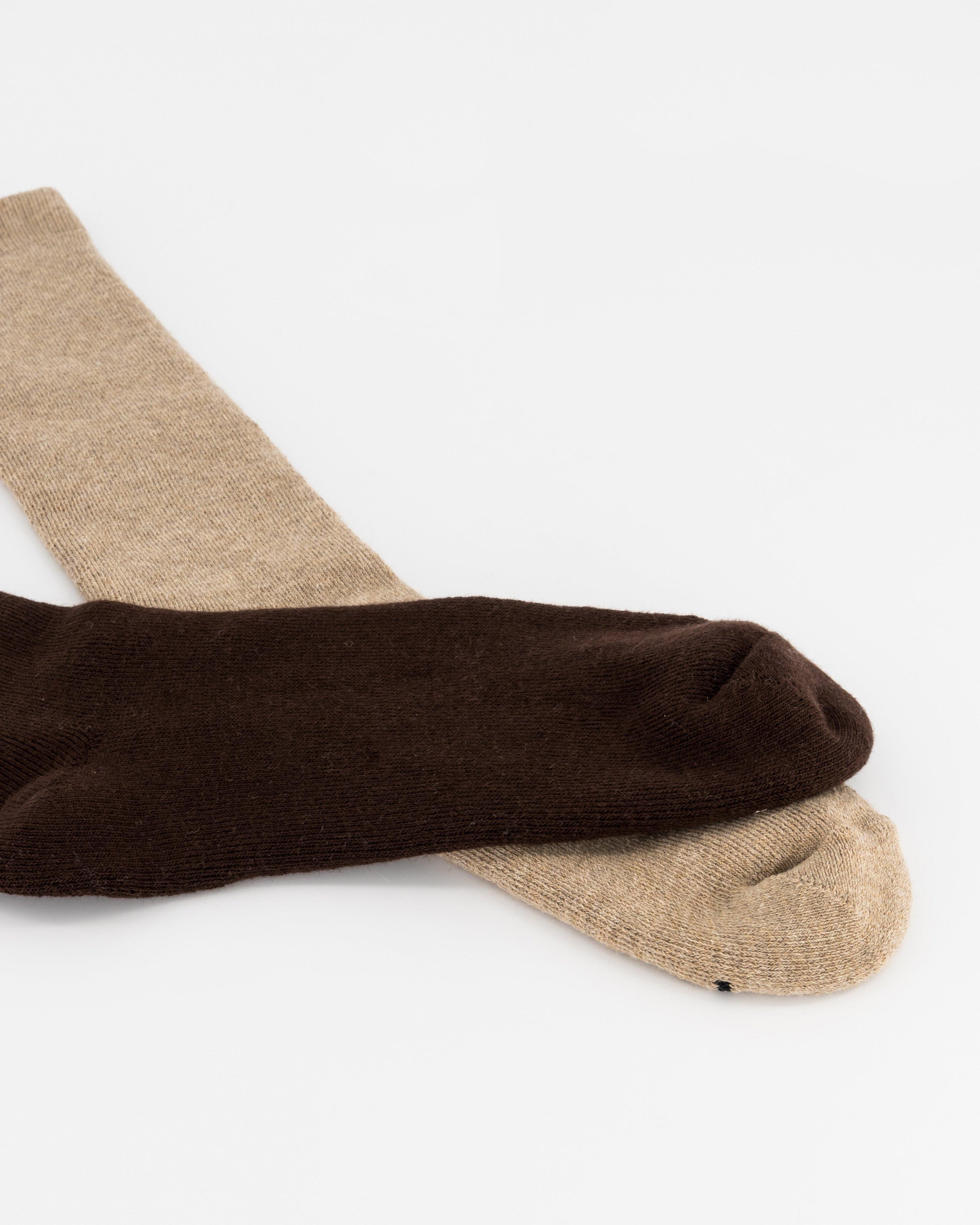 K-Way Elements Terry Socks - 2 Pack -  Chocolate