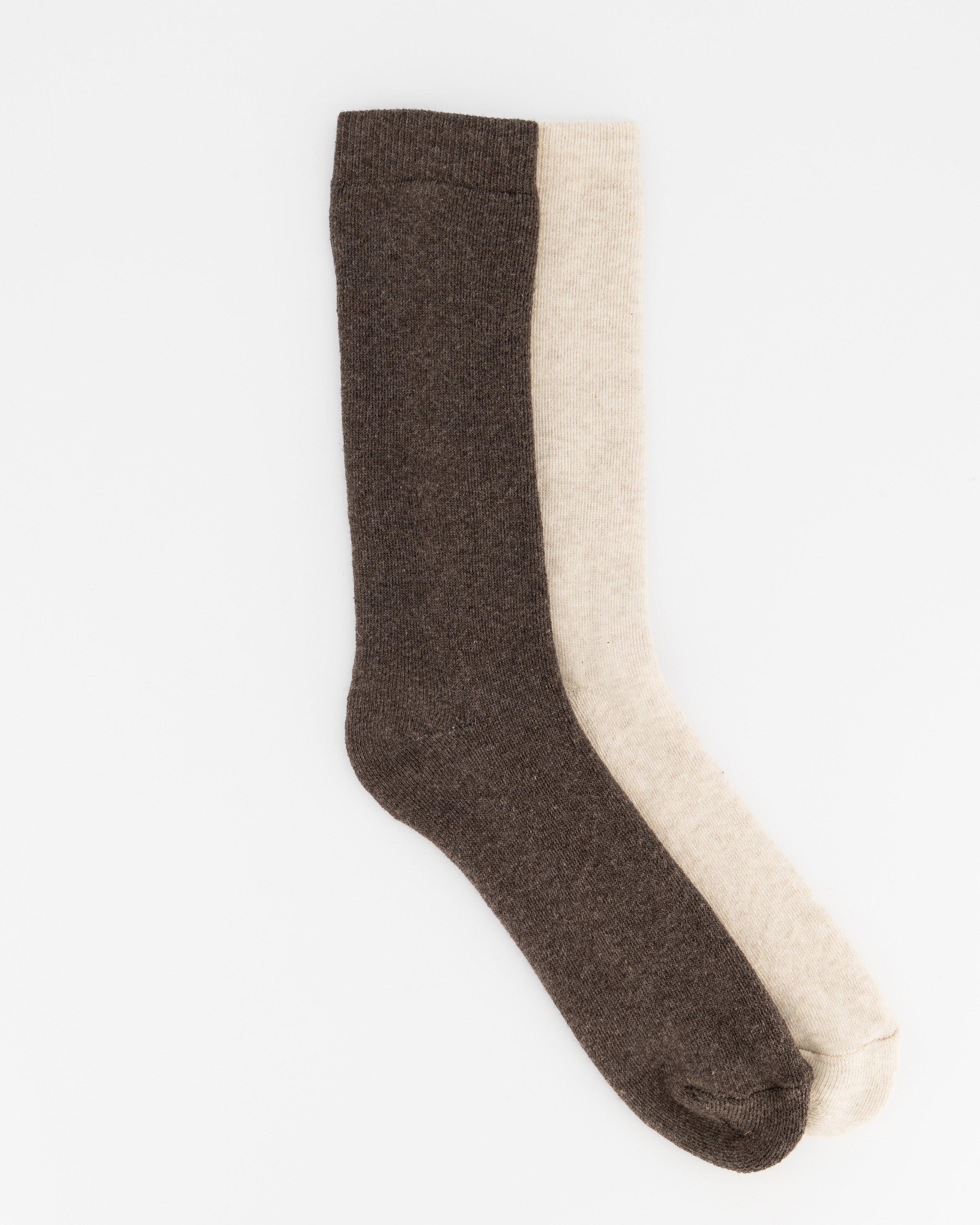 K-Way Elements Terry Socks - 2 Pack -  Oatmeal