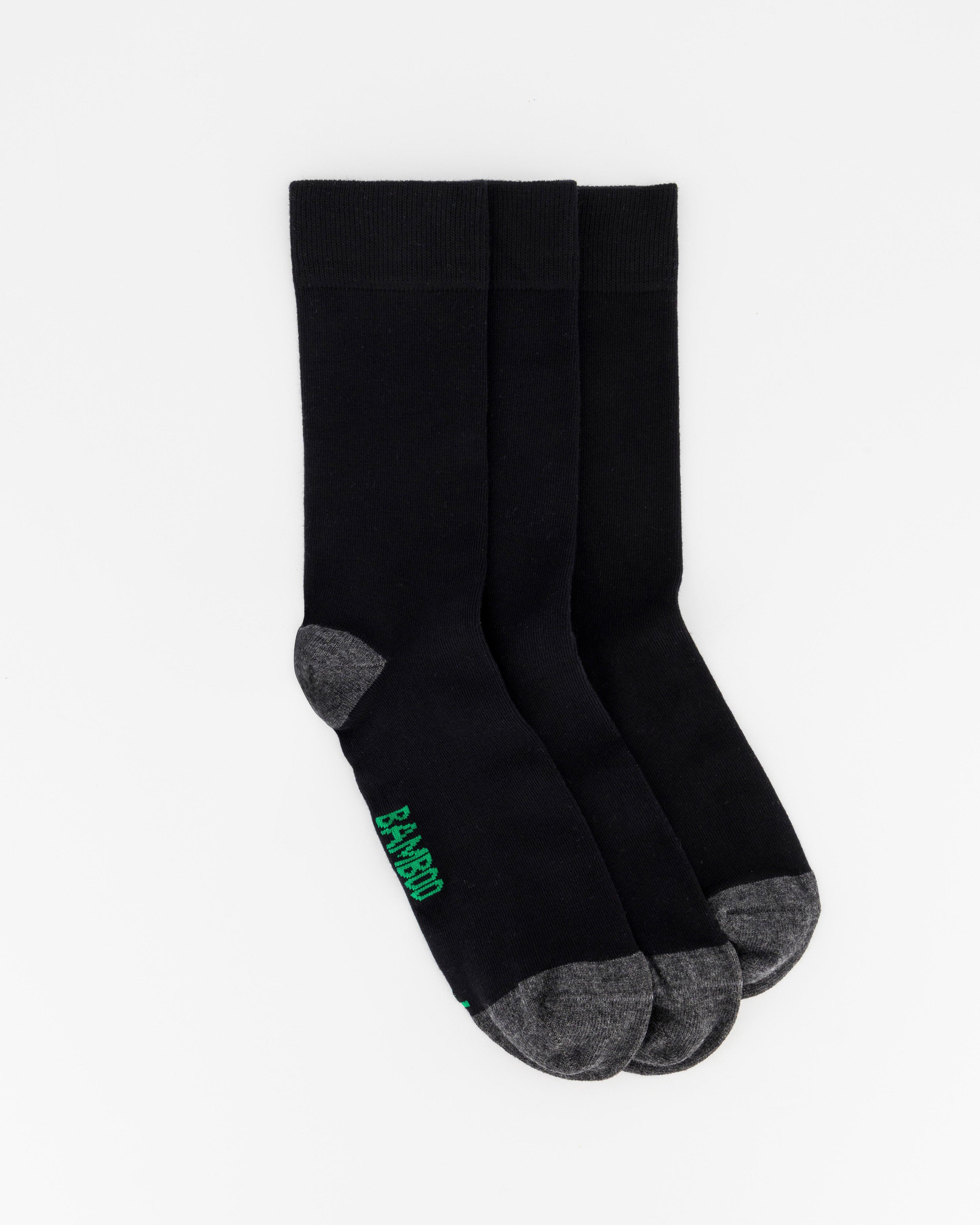 K-Way Elements Bamboo Socks - 3 Pack -  Black