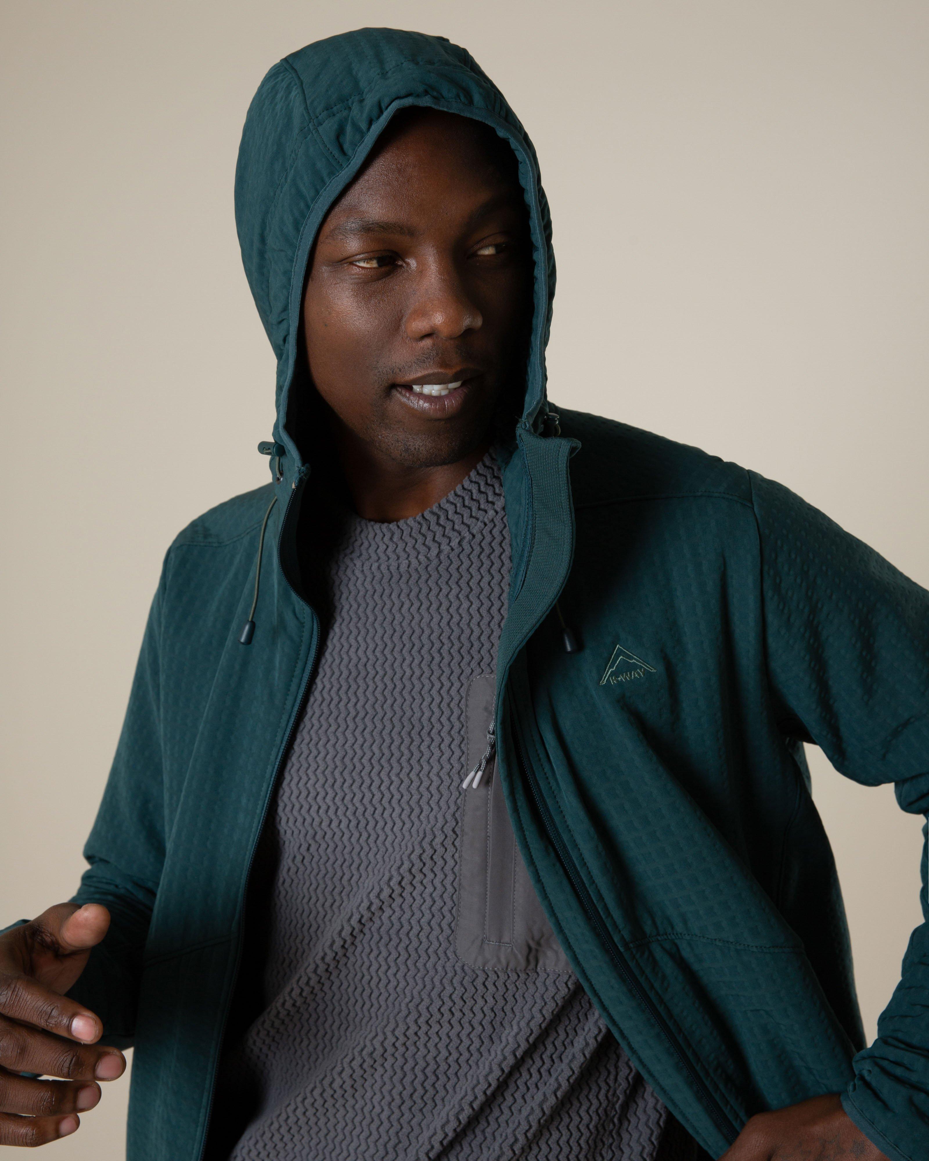 K-Way Men's Grid Hooded Fleece Jacket | Cape Union Mart