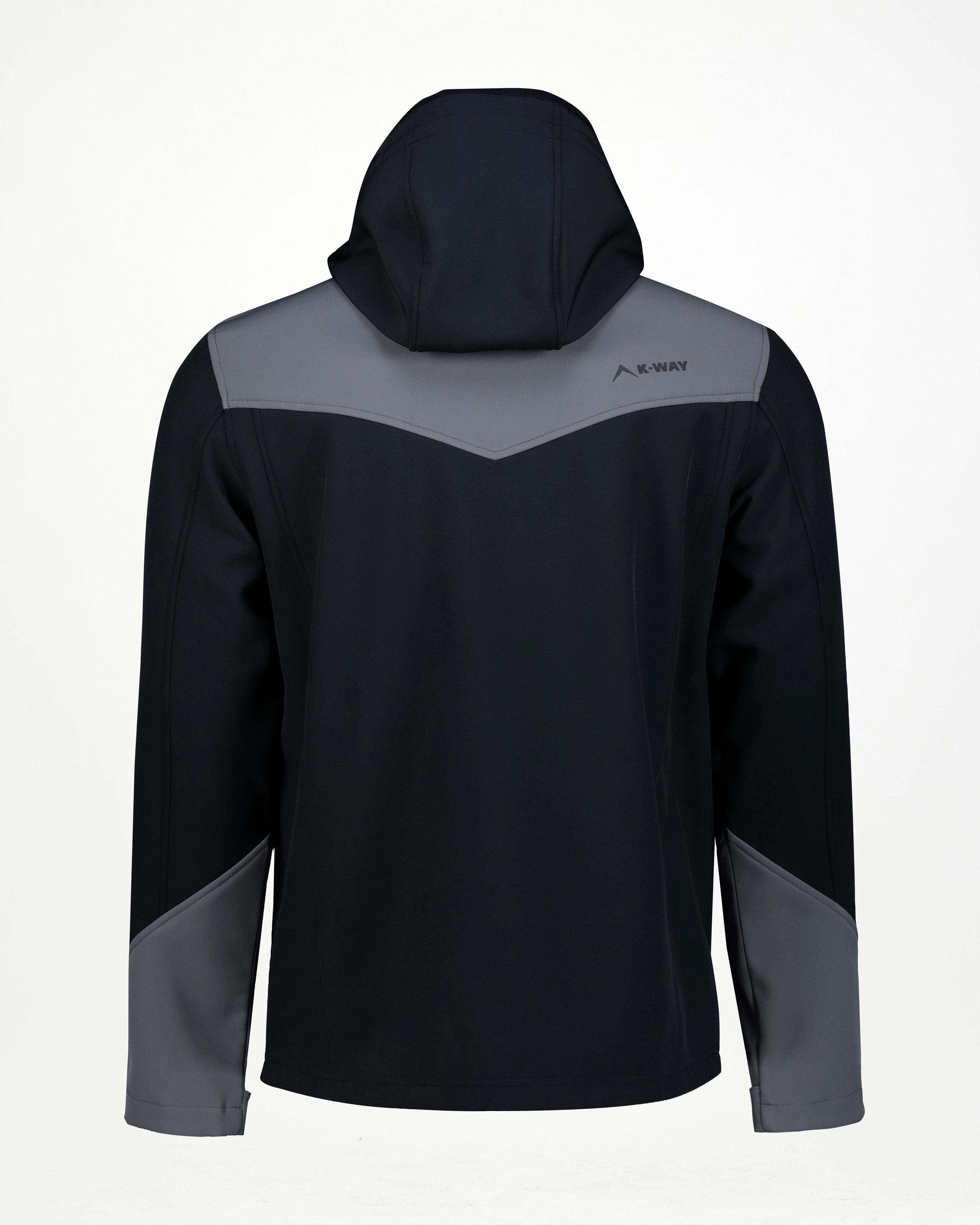 K-Way Men’s Benji Softshell Hoodie -  Charcoal