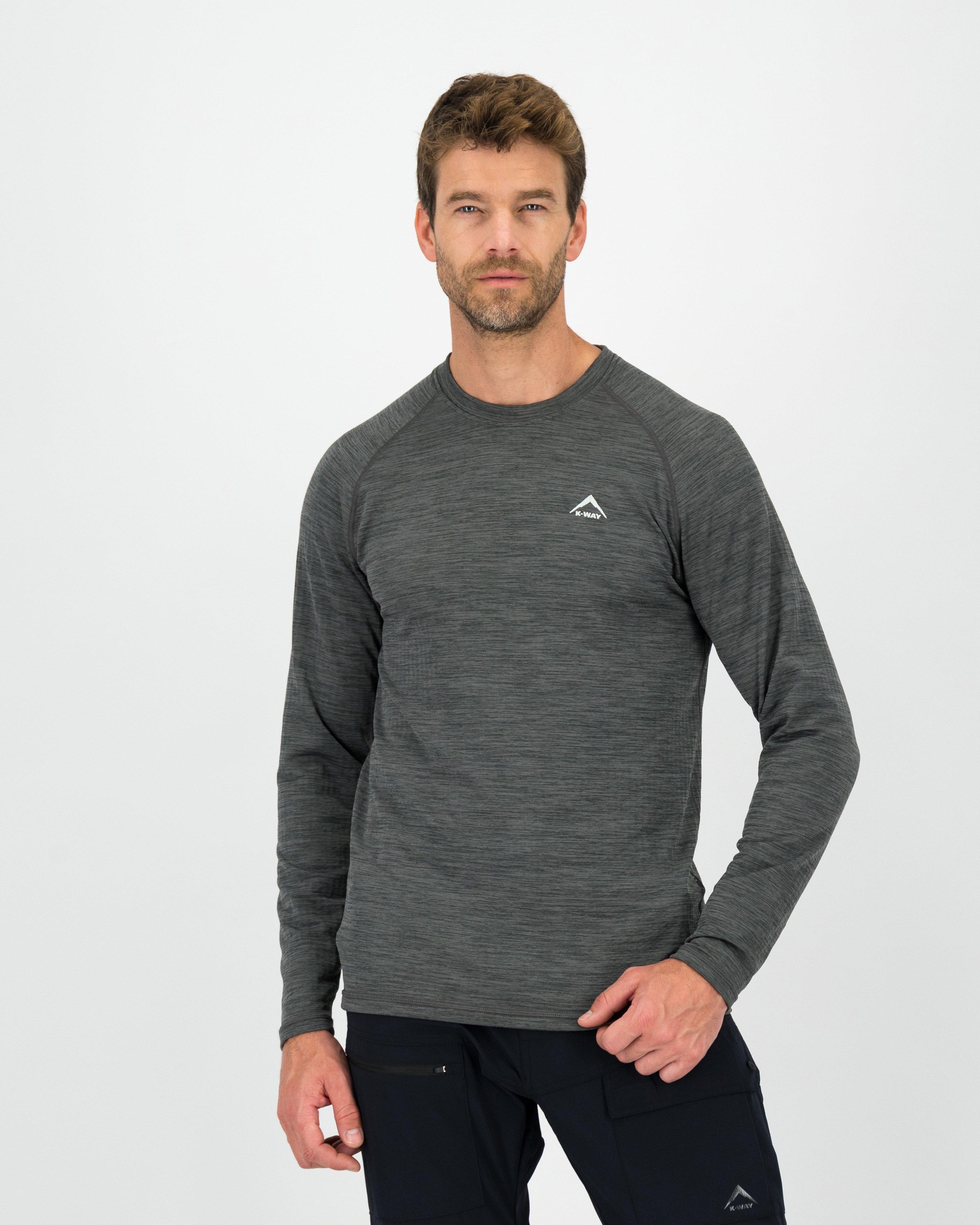 K-Way Men’s Harper 2.0 Crewneck Fleece Top -  Charcoal