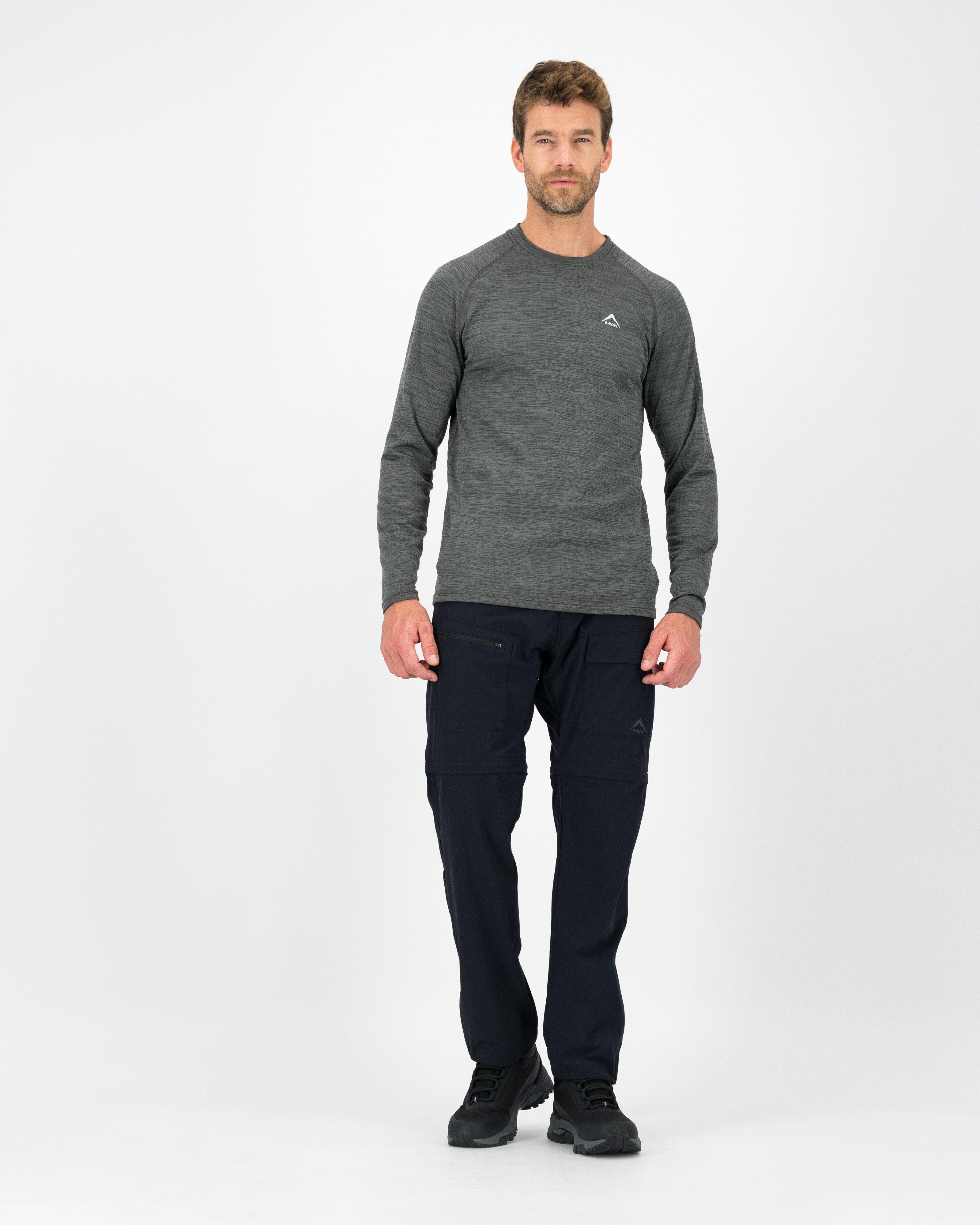 K-Way Men’s Harper 2.0 Crewneck Fleece Top -  Charcoal