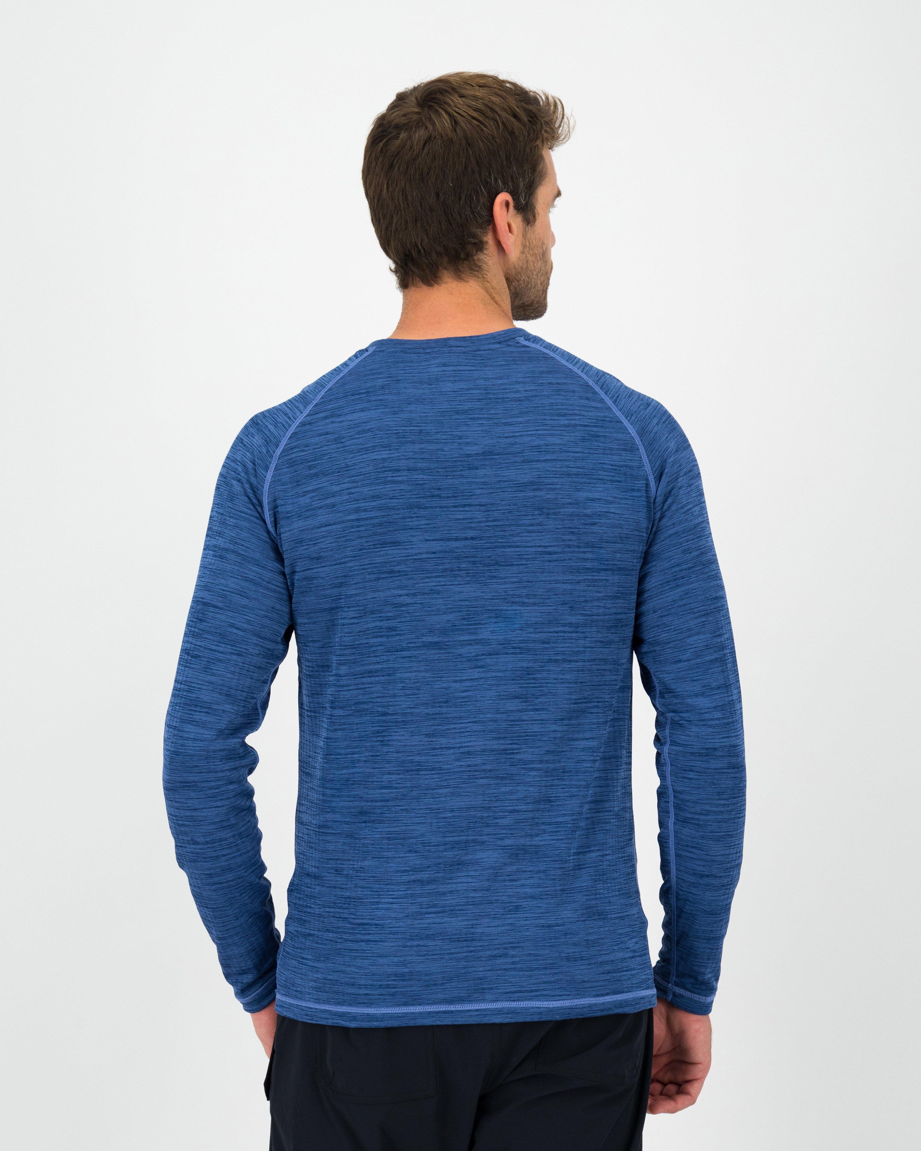 K-Way Men’s Harper 2.0 Crewneck Fleece Top -  Mid Blue