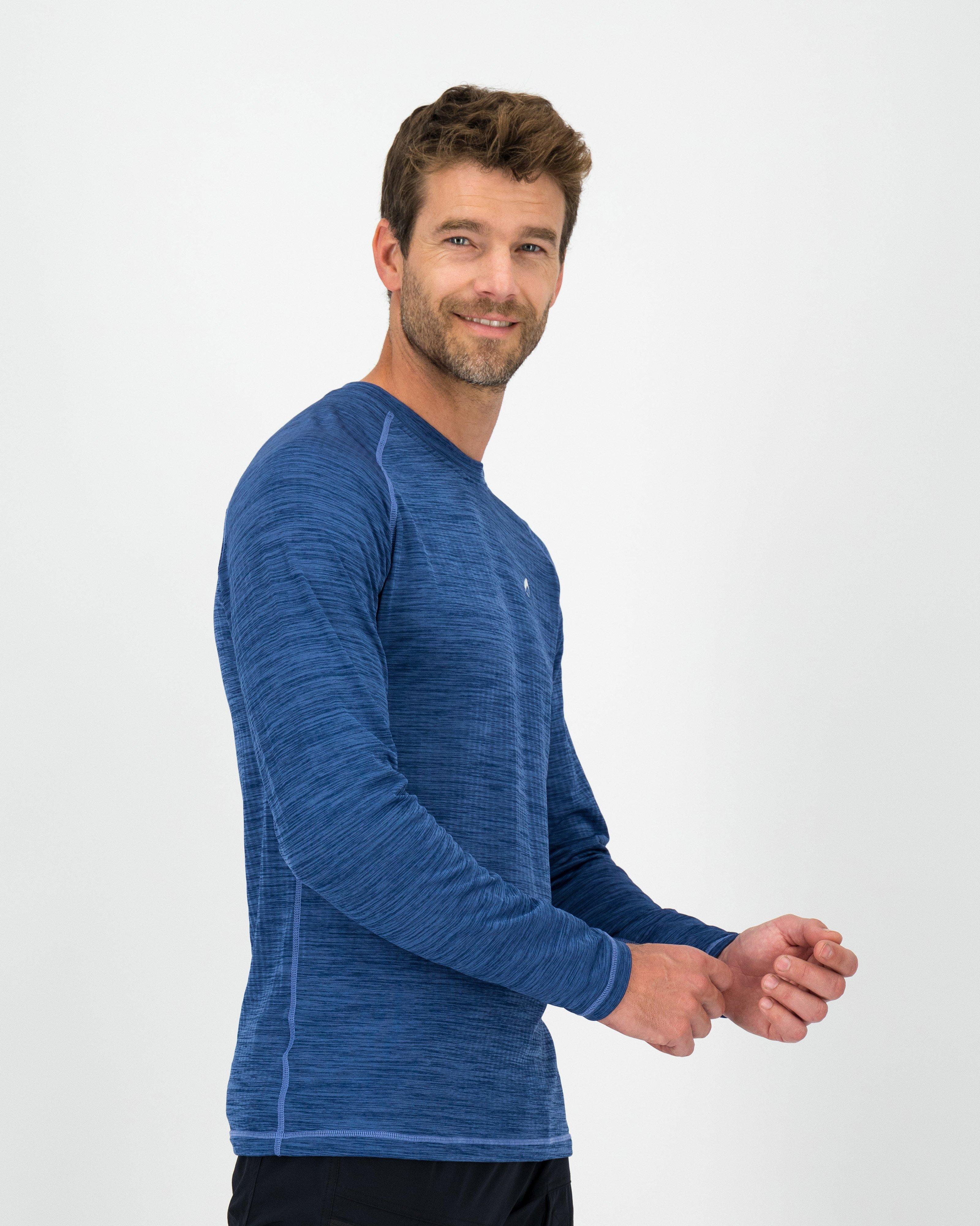 K-Way Men’s Harper 2.0 Crewneck Fleece Top -  Mid Blue