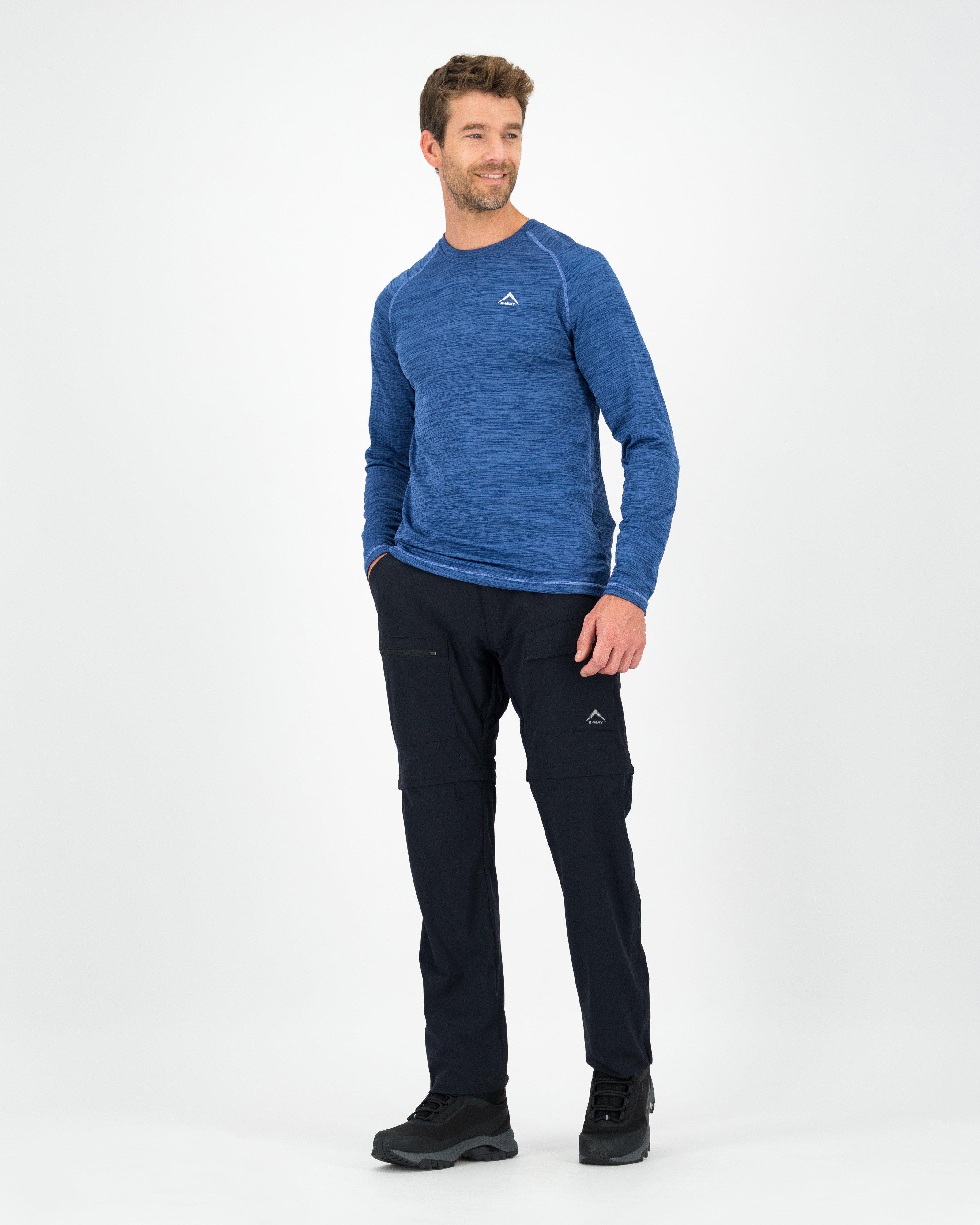 K-Way Men’s Harper 2.0 Crewneck Fleece Top -  Mid Blue